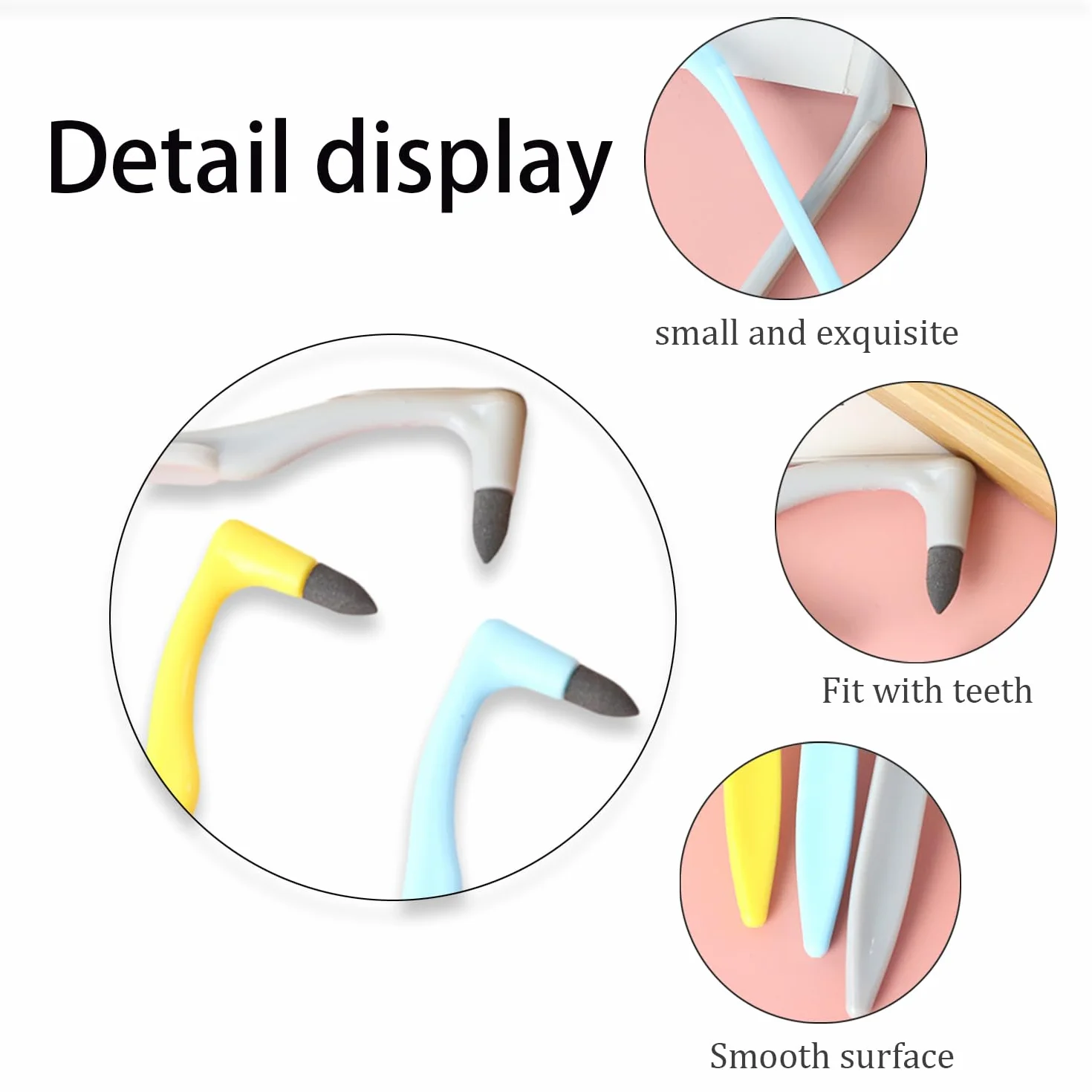 Smacchiatore Denti Professionale 3 Pezzi Rimozione Tartaro Sbiancante Denti per Apparecchi Ortodontici