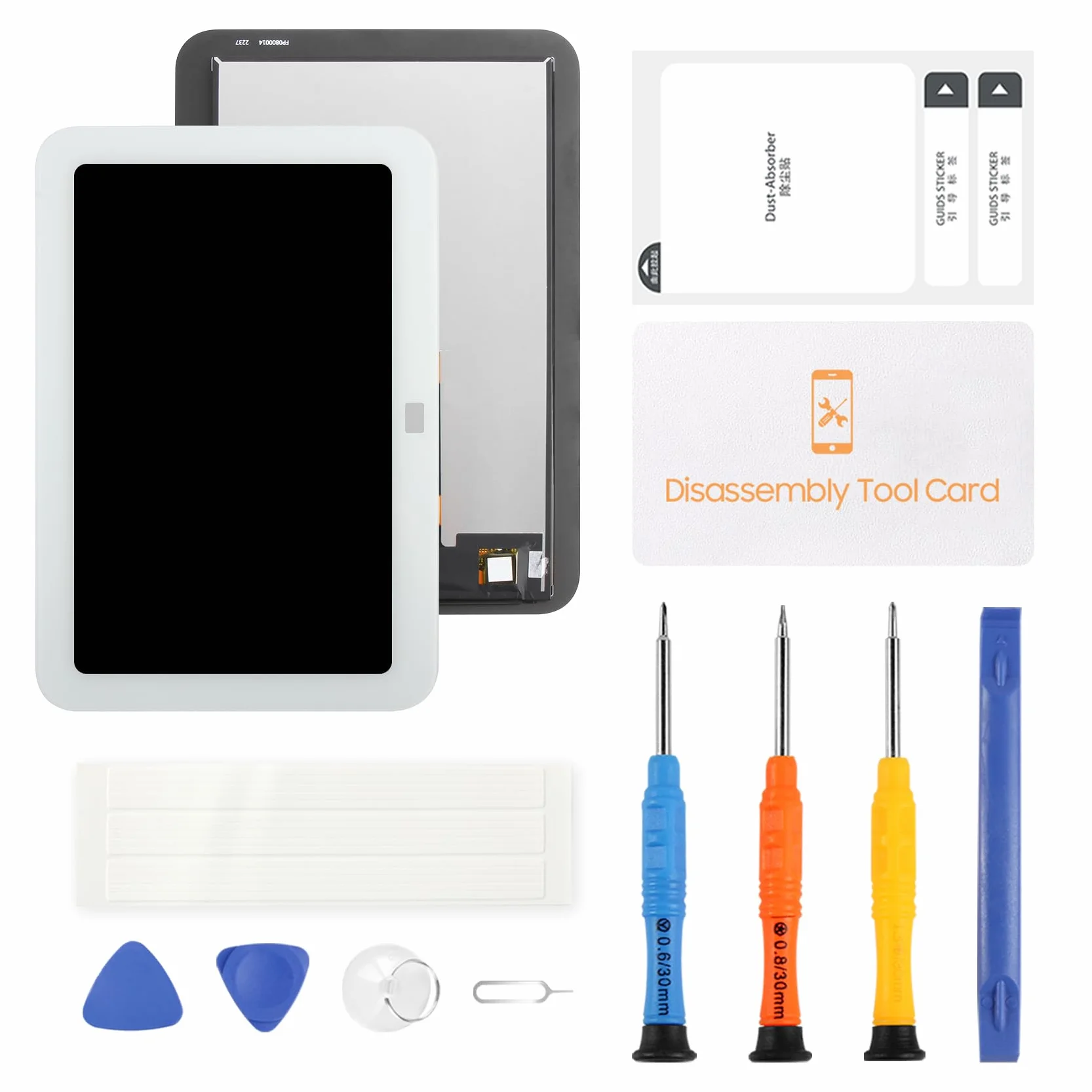LADYSON 8,8 pollici per Echo Show 8 3rd 2023 Schermo LCD Sostituzione Echo Show 8 3rd 2023 R85SD6 Display LCD Touch Digitizer Kit di Riparazione Vetro Bianco
