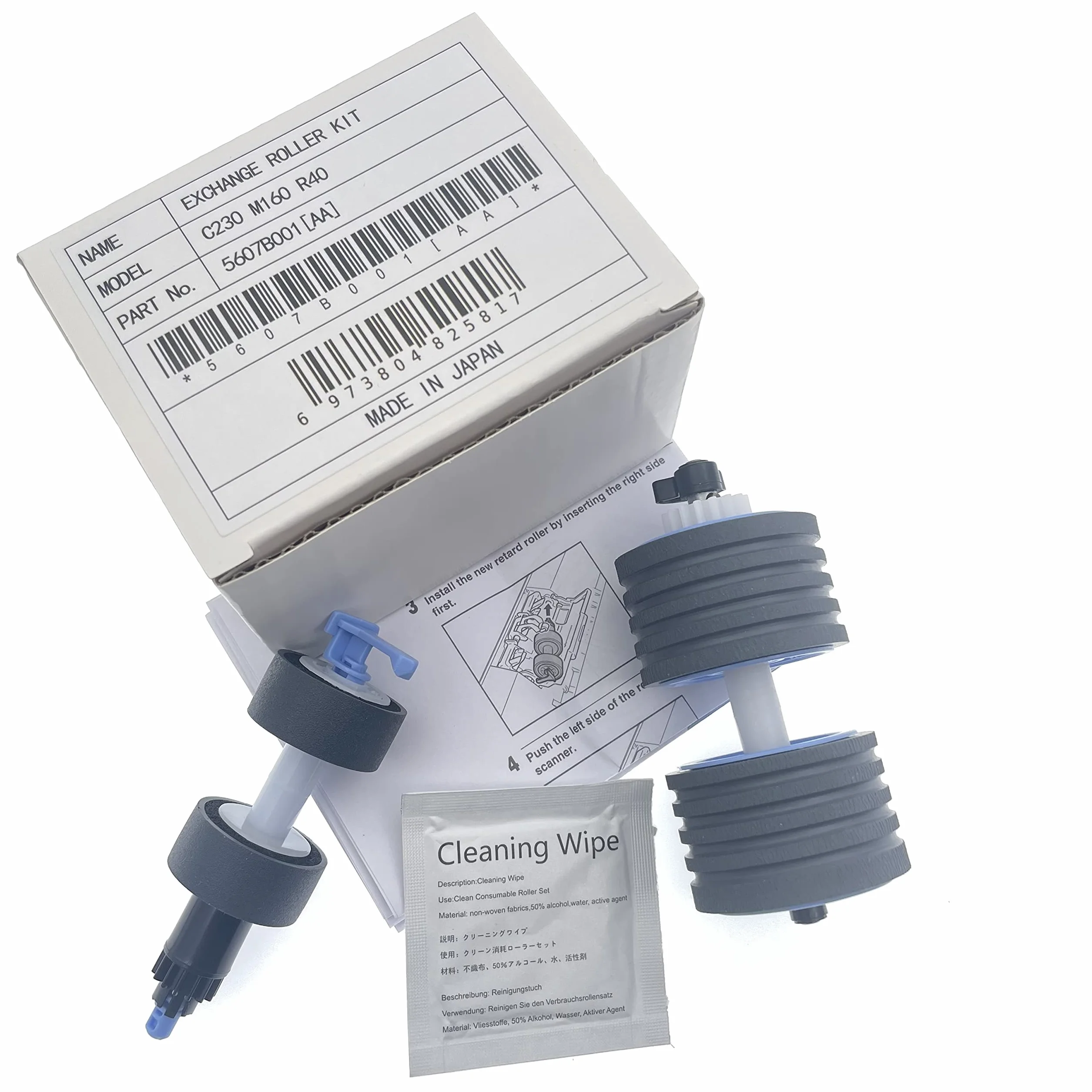 Canon DR-C230 DR-C240 DR-M160 DR-M160II DR-M260 DR-S130 S150 R40 R50 zestaw rolek zamiennych 5607B001 0697C003 1550C001