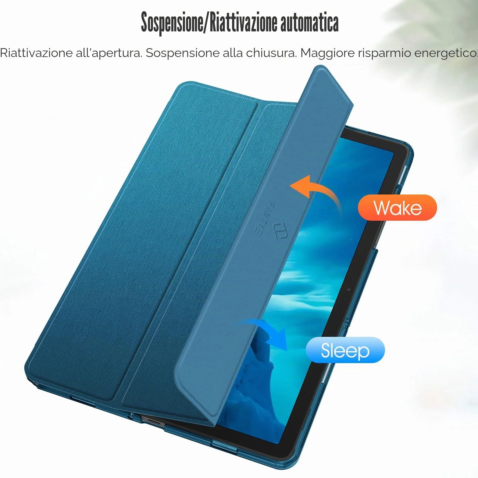 FINTIE Custodia Samsung Galaxy Tab A11 Plus 11" 2025 Tab A9 Plus 11" 2023 Cover Sottile Leggero Traslucida Teal