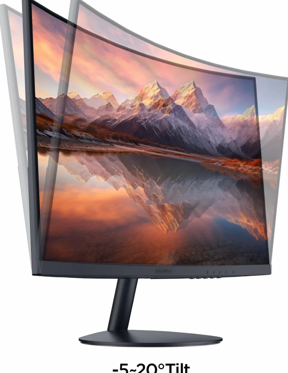 KOORUI Monitor 27 Pollici Curvo (1500R), Full HD (1920x1080), VA, 144 Hz, 5 ms, HDMI, VGA, Gaming Monitor, Eye Saver Mode, Flicker Safe, Nero, 27N5CA