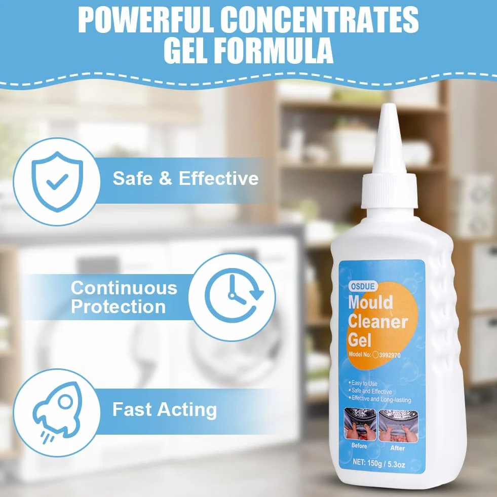 OSDUE Antimuffa Gel con Pennello, Rimozione Muffa per Cucina e Bagno, Household Mold Remover
