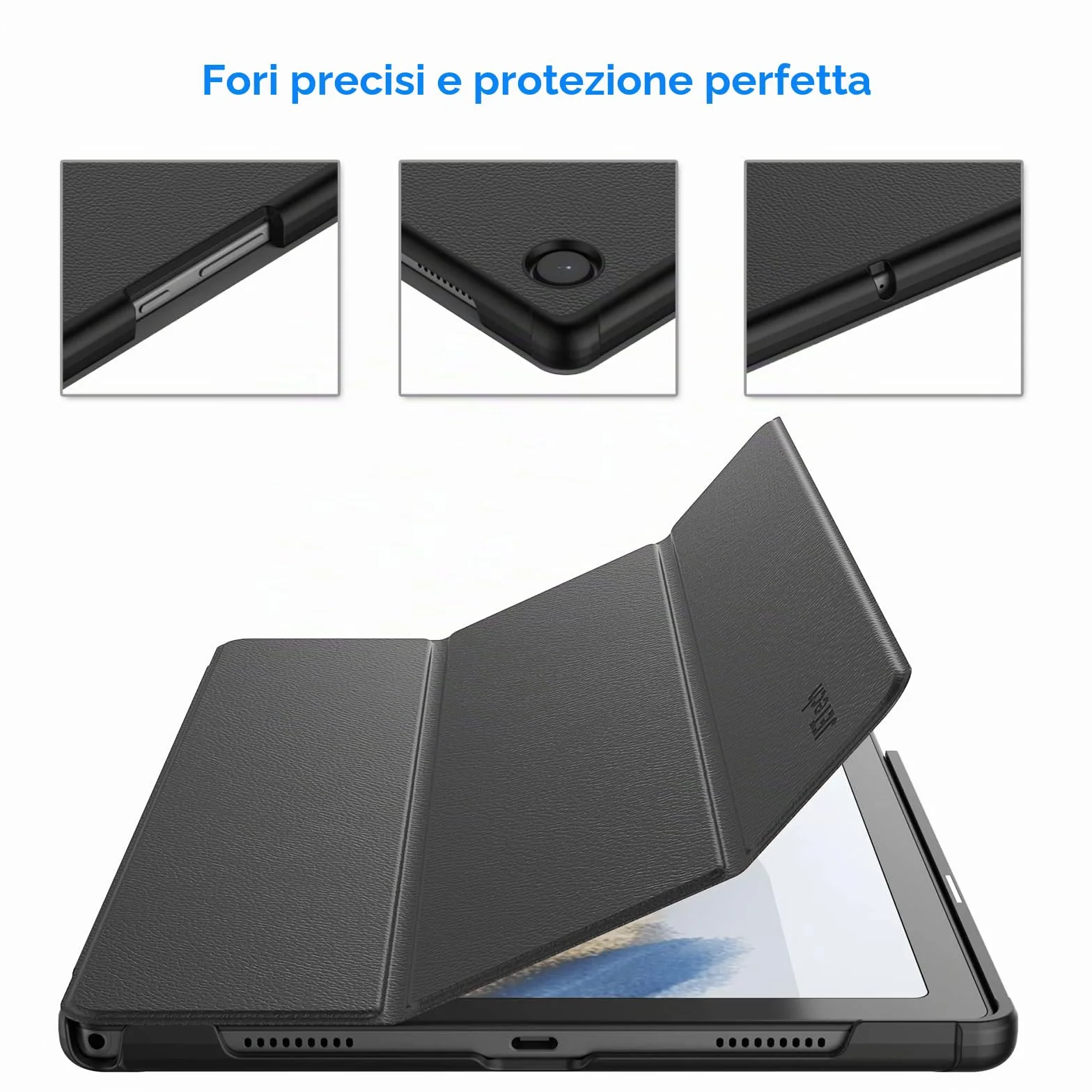 JETech Custodia Samsung Galaxy Tab A8 10,5 Pollici 2021 SM-X200/X205/X207, Cover Protettiva Sottile e Leggero, Nero