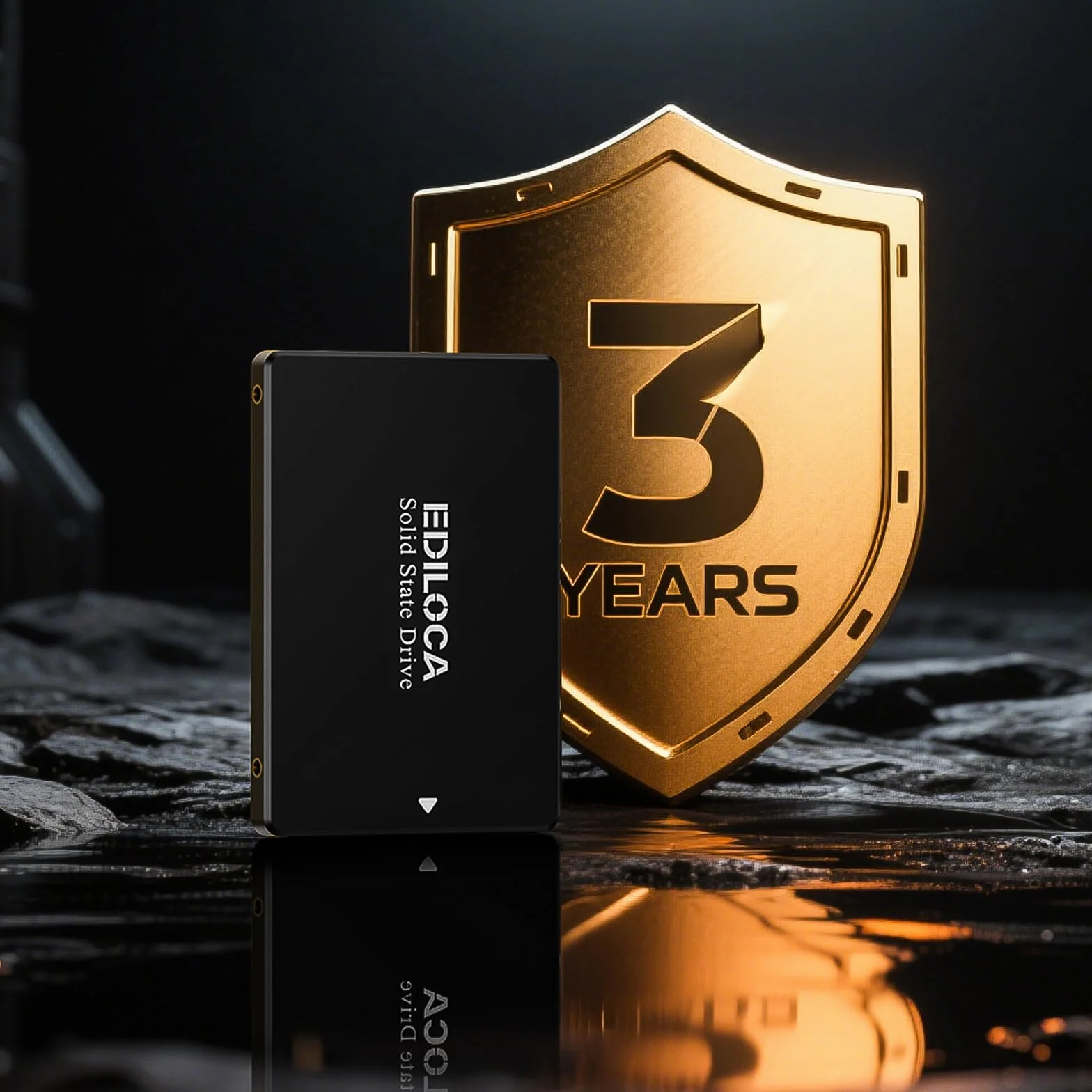 Ediloca ES106 128GB SSD SATA III 2.5" 3D NAND TLC Disco Rigido Interno, Fino a 500MB/s Lettura, Aggiorna Memoria PC o Laptop e Archiviazione (Nero)