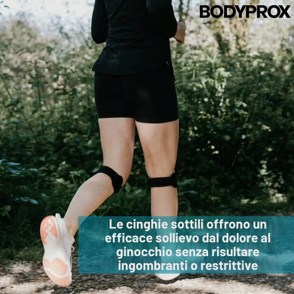 Cinturino al ginocchio per tendinite rotula 2 pezzi supporto antidolorifico escursionismo calcio basket corsa tennis