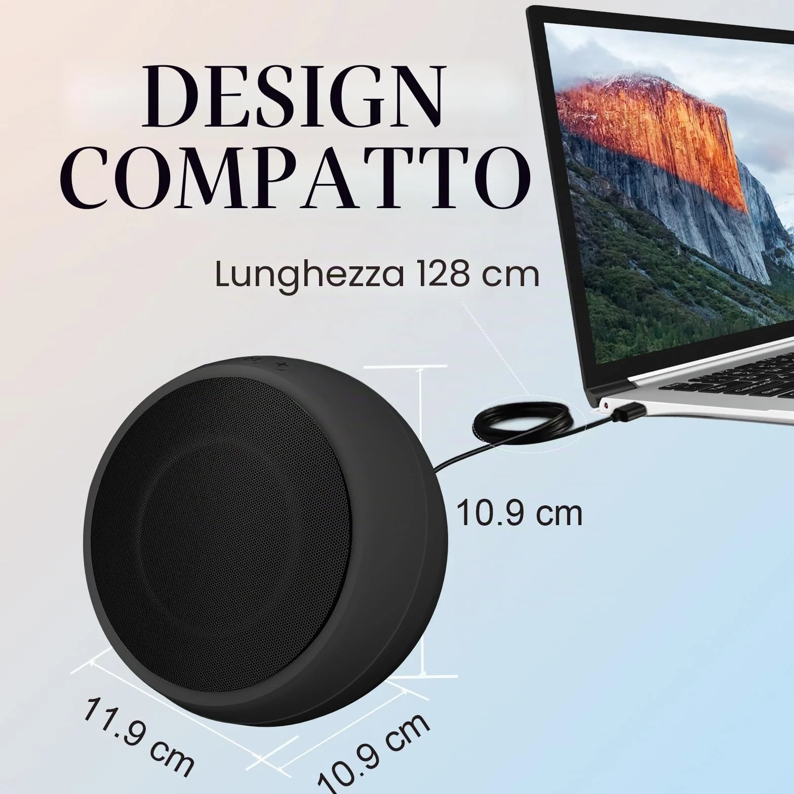 ZETIY Mini Altoparlante per PC, Casse Computer con Alimentazione USB, Stereo Speakers Portatili - Compact 1.0 - Nero