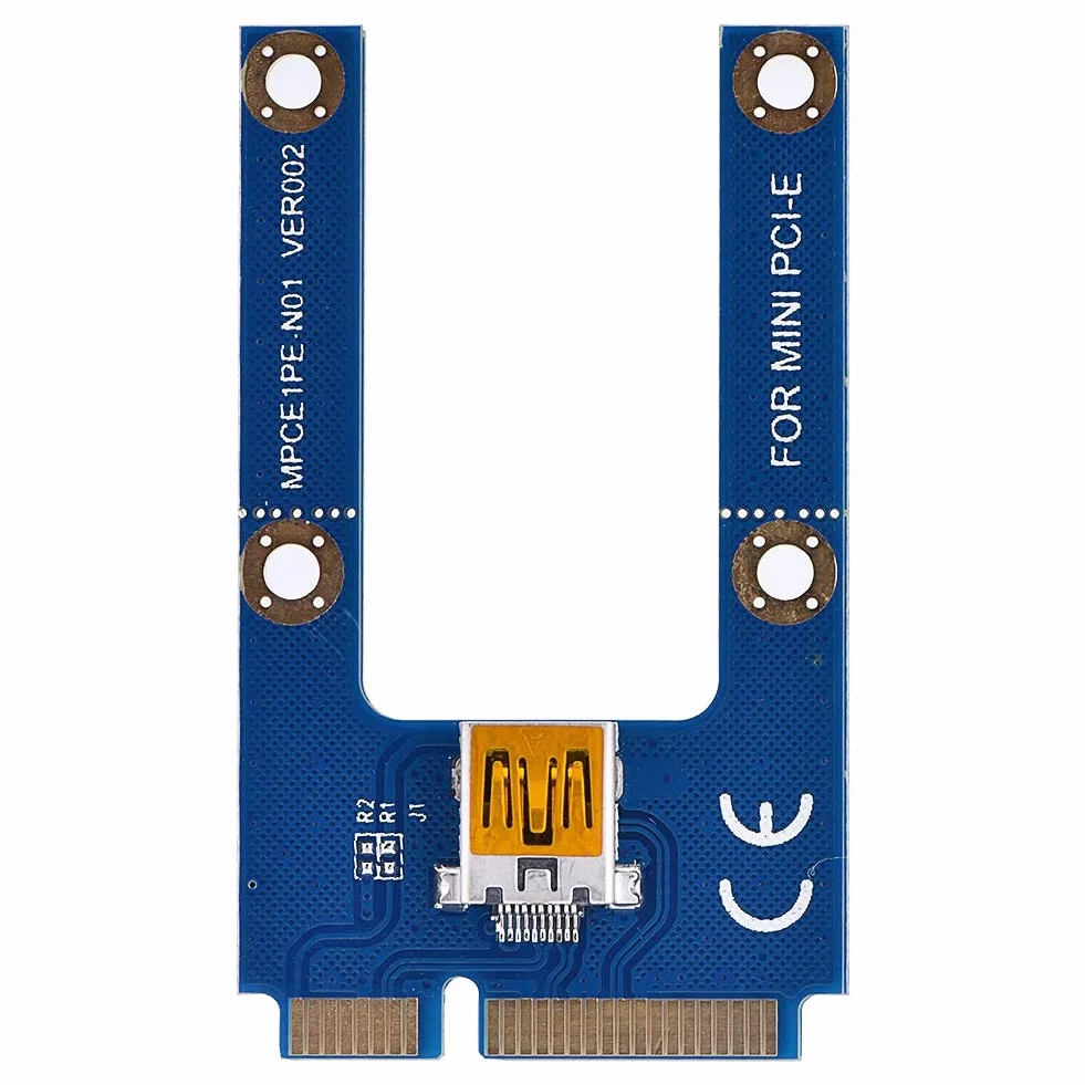 Mini adattatore PCI-E 16X, riser extender mini da PCI-E a PCI Express16x con 4 condensatori a stato solido e interfaccia 6 pin per l'estrazione di schede video