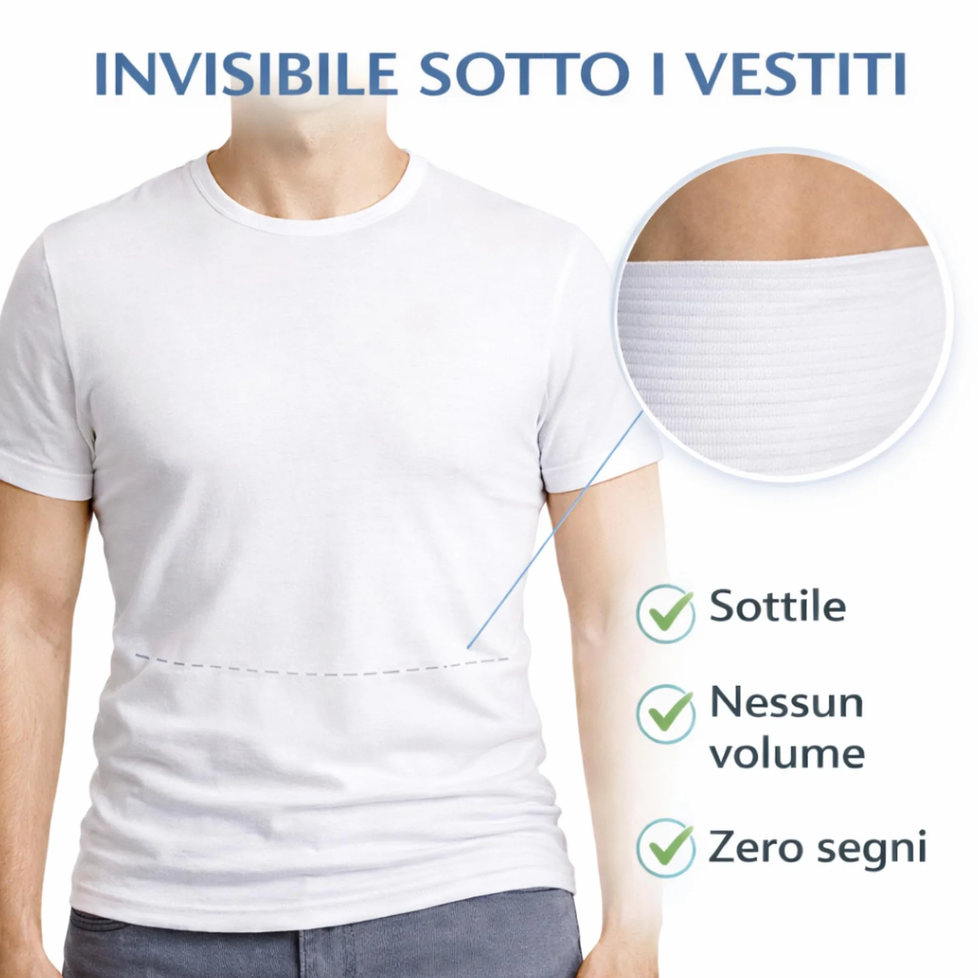 Fascia Elastica Lombare Traspirante in Cotone 30 cm - Supporto Schiena Addominale Uomo Donna (L) Made in Italy