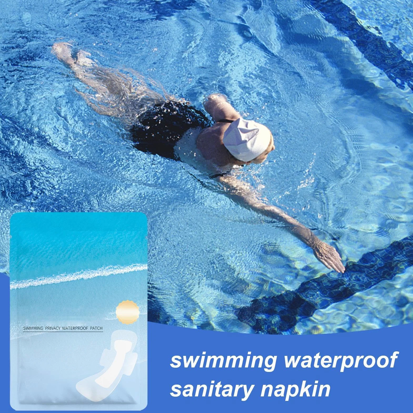 Assorbenti per il nuoto impermeabili 4 pezzi protezioni igieniche portatili donna