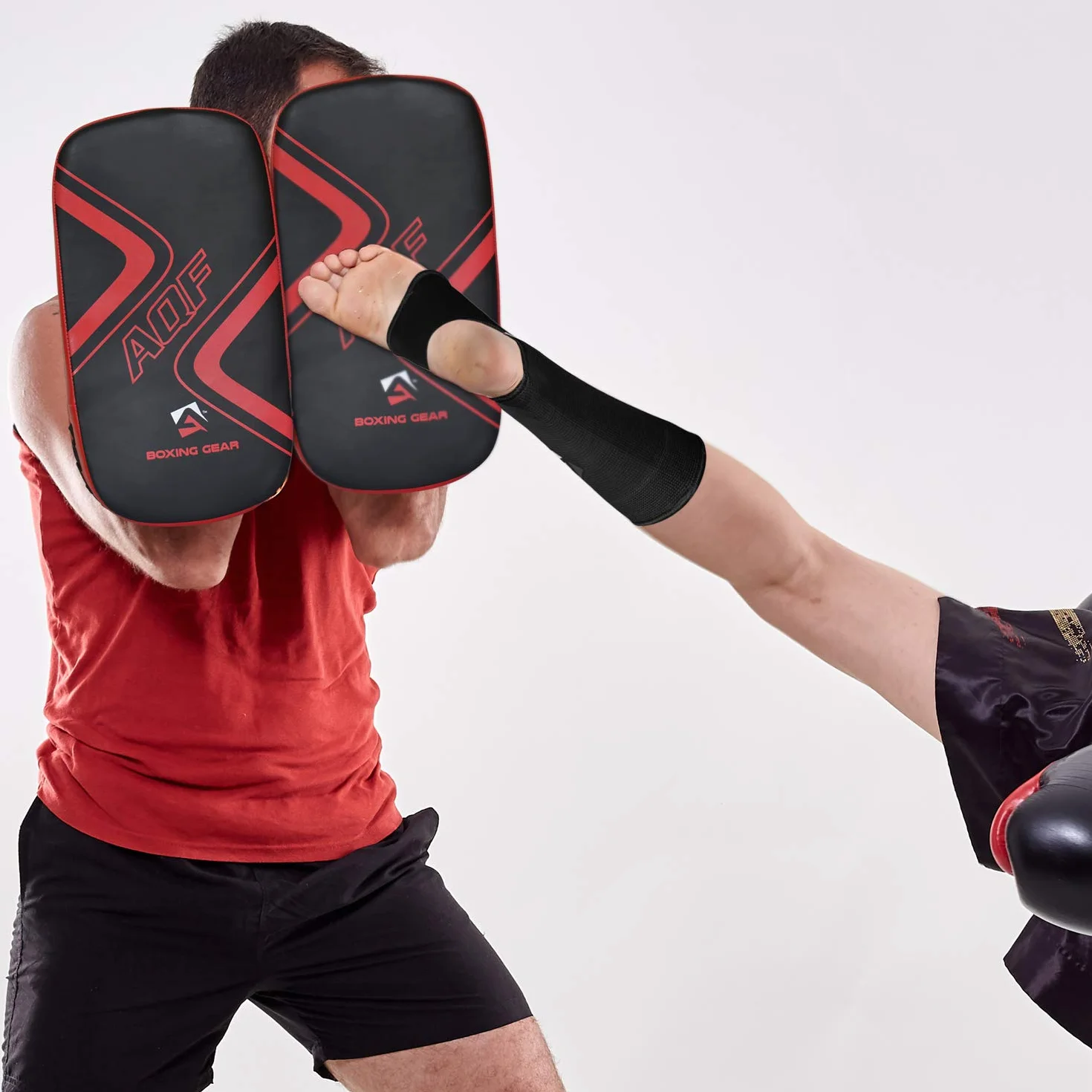AQF Cavigliera Sportiva per Distorsione per MMA Muay Thai Protezione per Piedi Tutore Caviglia Kickboxing Elasticizzata Compressione Manica
