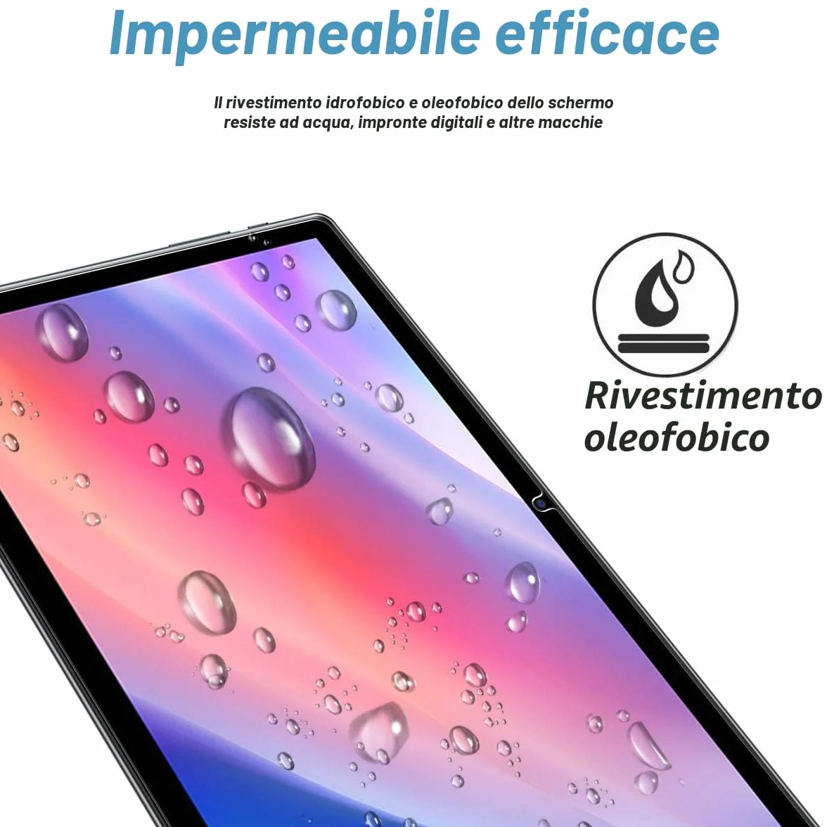 Pellicola Protettiva per Teclast M40 / Teclast P20HD, Pellicola in Vetro Temperato per Teclast P20HD/ P20S/ M40/ M40 Pro/ M40S 10.1" [Dimensioni: 233 mm x 152 mm]