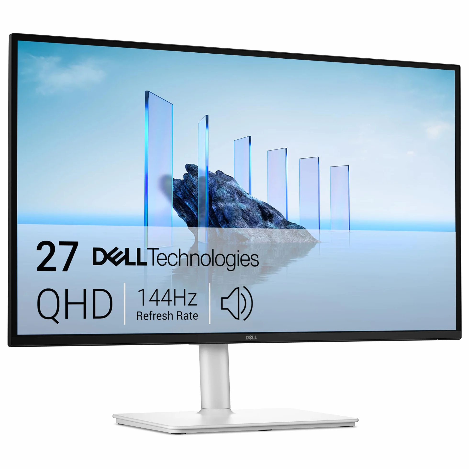 Dell 27 Plus Monitor - S2725DSM, QHD (2560x1440), 144Hz, IPS, 1ms MPRT, AMD FreeSync, 99% sRGB, Regolabile in Altezza, Altoparlanti integrati, DisplayPort, HDMI, 3 Anni di Garanzia, Bianco
