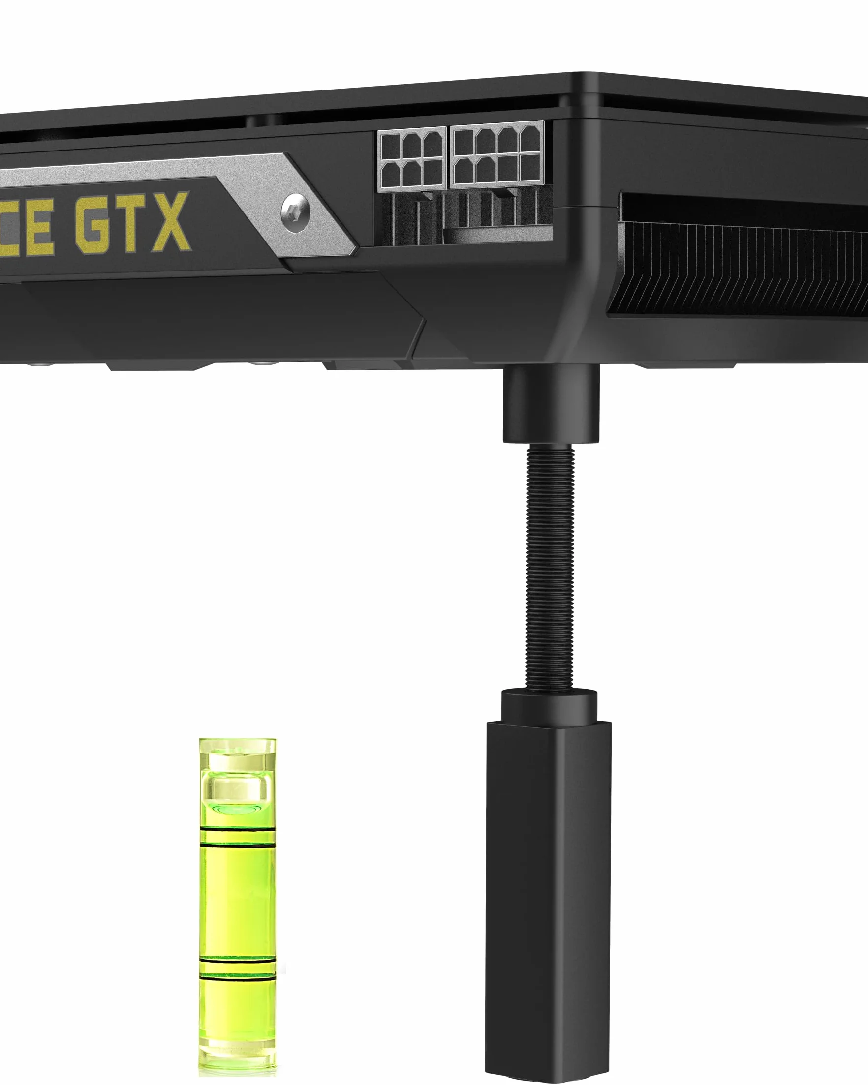 Supporto Scheda Video, Supporto Scheda Grafica GPU, Supporto GPU, Alluminio aerospaziale anodizzato, nero, L(7.4cm-12cm)