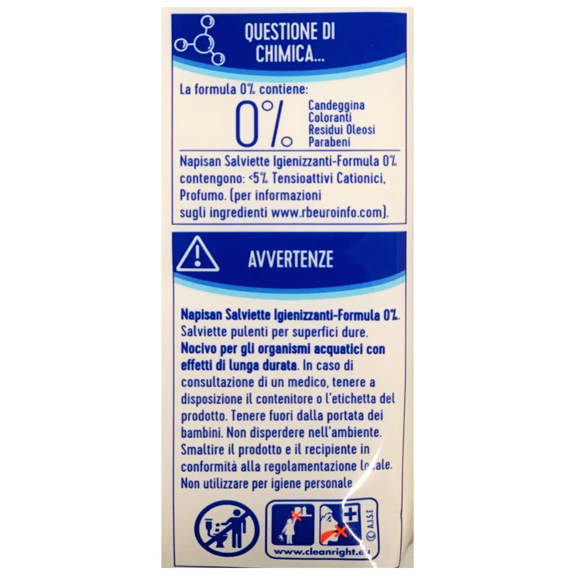 Salviette Igienizzanti Multiuso Biodegradabili Extra Forti 40 Salviette (4 Confezioni) FORMULA 0%