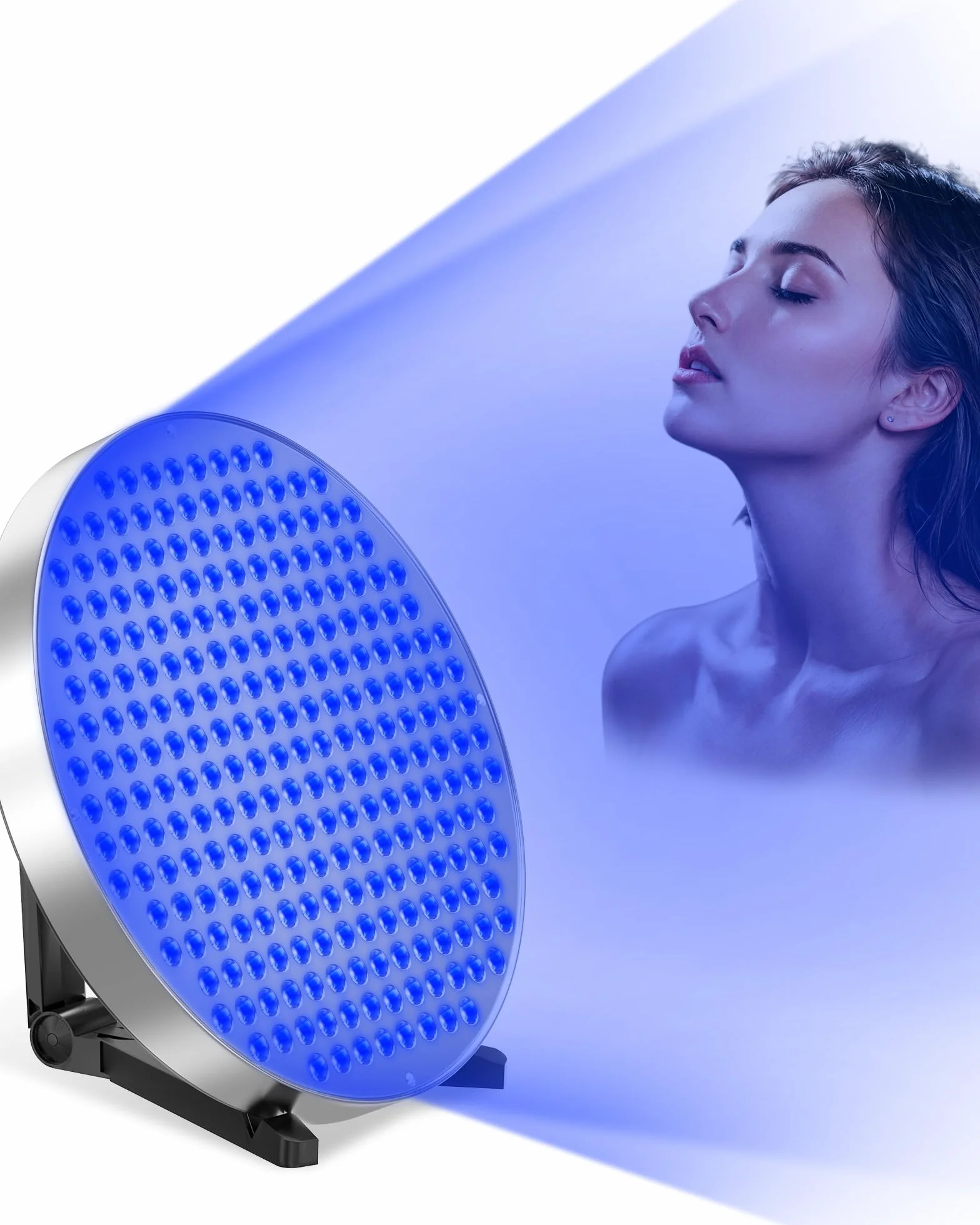 Solarium da 50 W 250 pezzi 460 NM con supporto pieghevole regolabile e ganci sospesi per corpo e viso