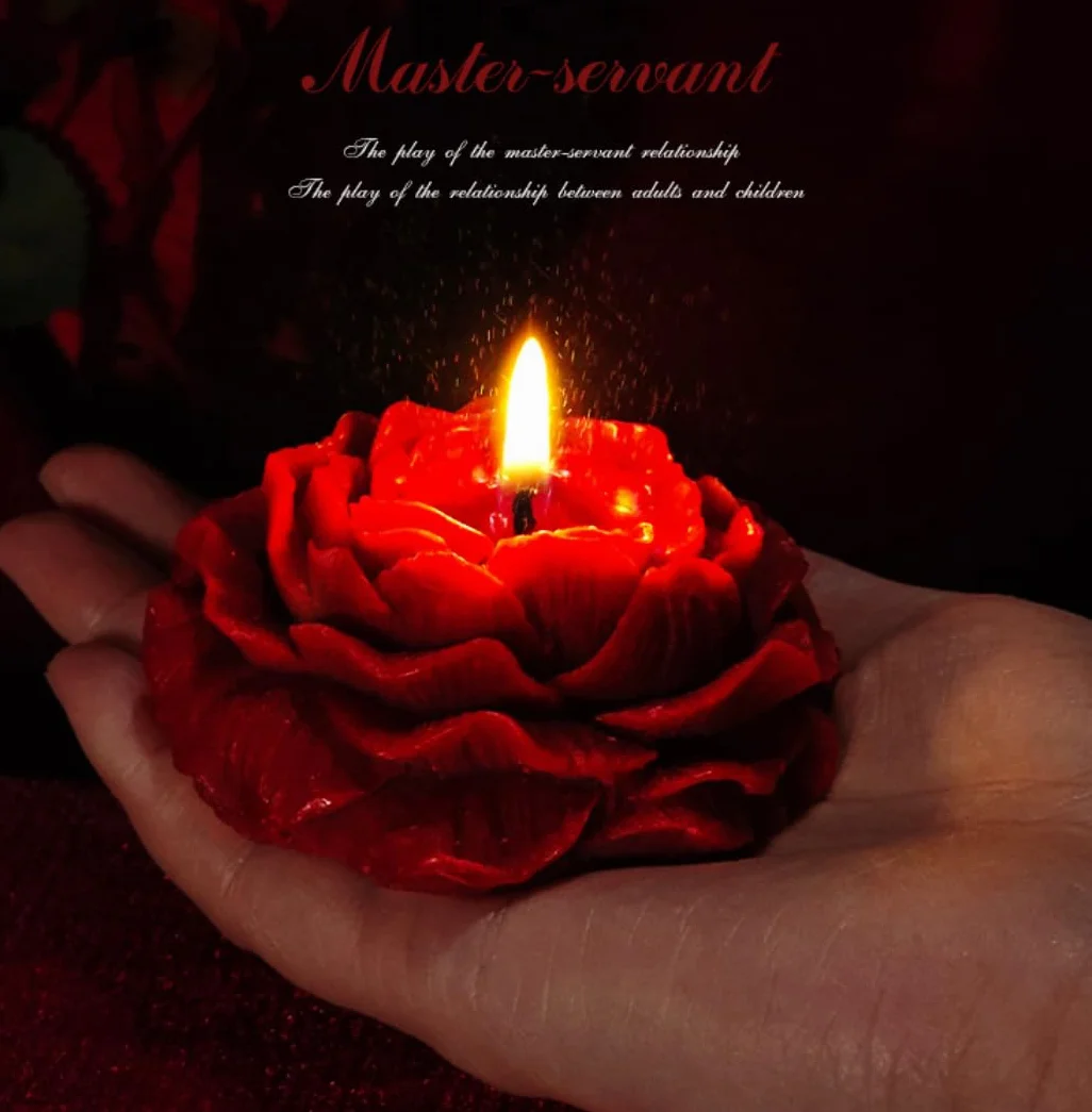 Candela a bassa temperatura a forma di rosa per San Valentino, decorazione casa