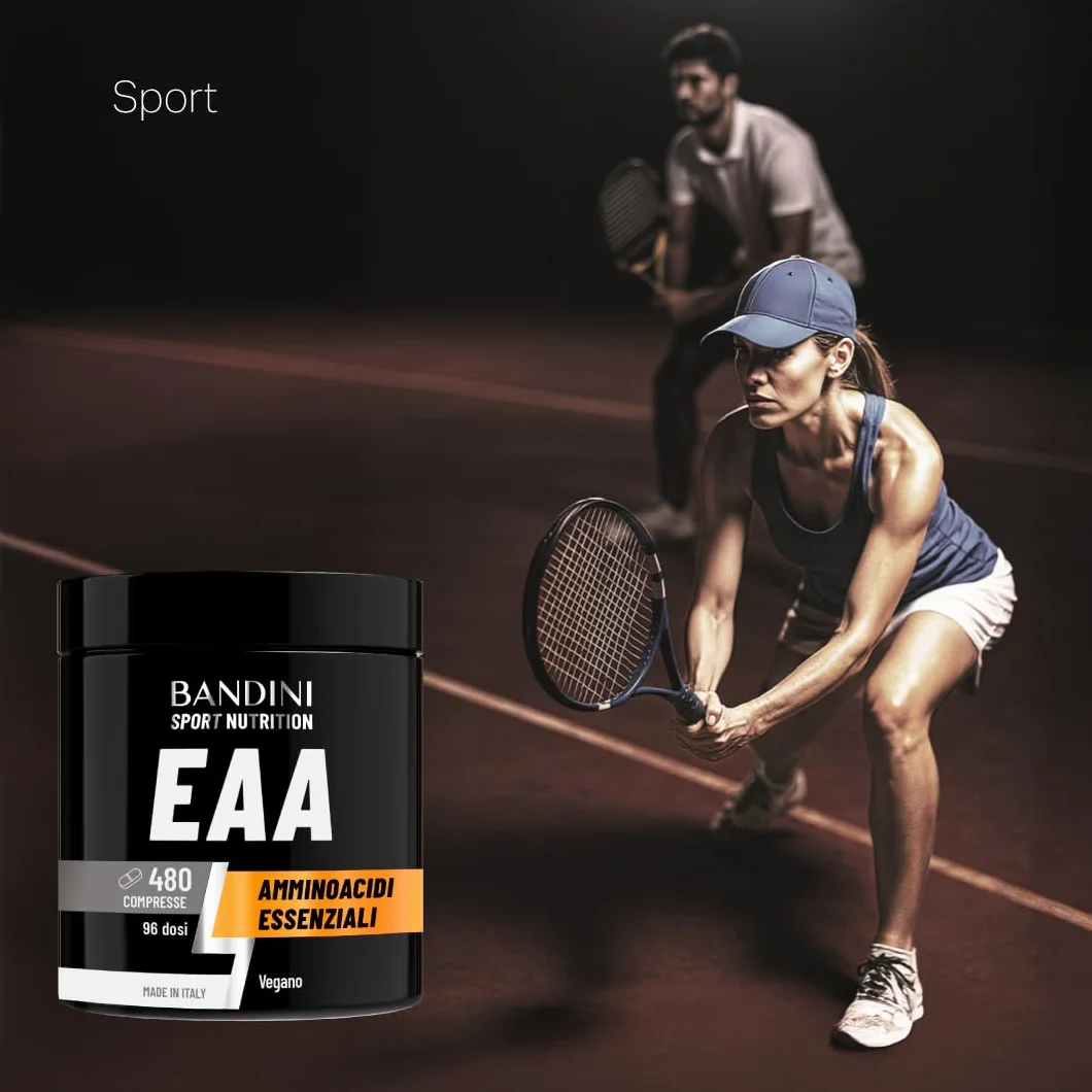 Bandini EAA Aminoacidi Essenziali 480 Compresse - Integratore Sportivo Pre Post Workout - 96 Dosi