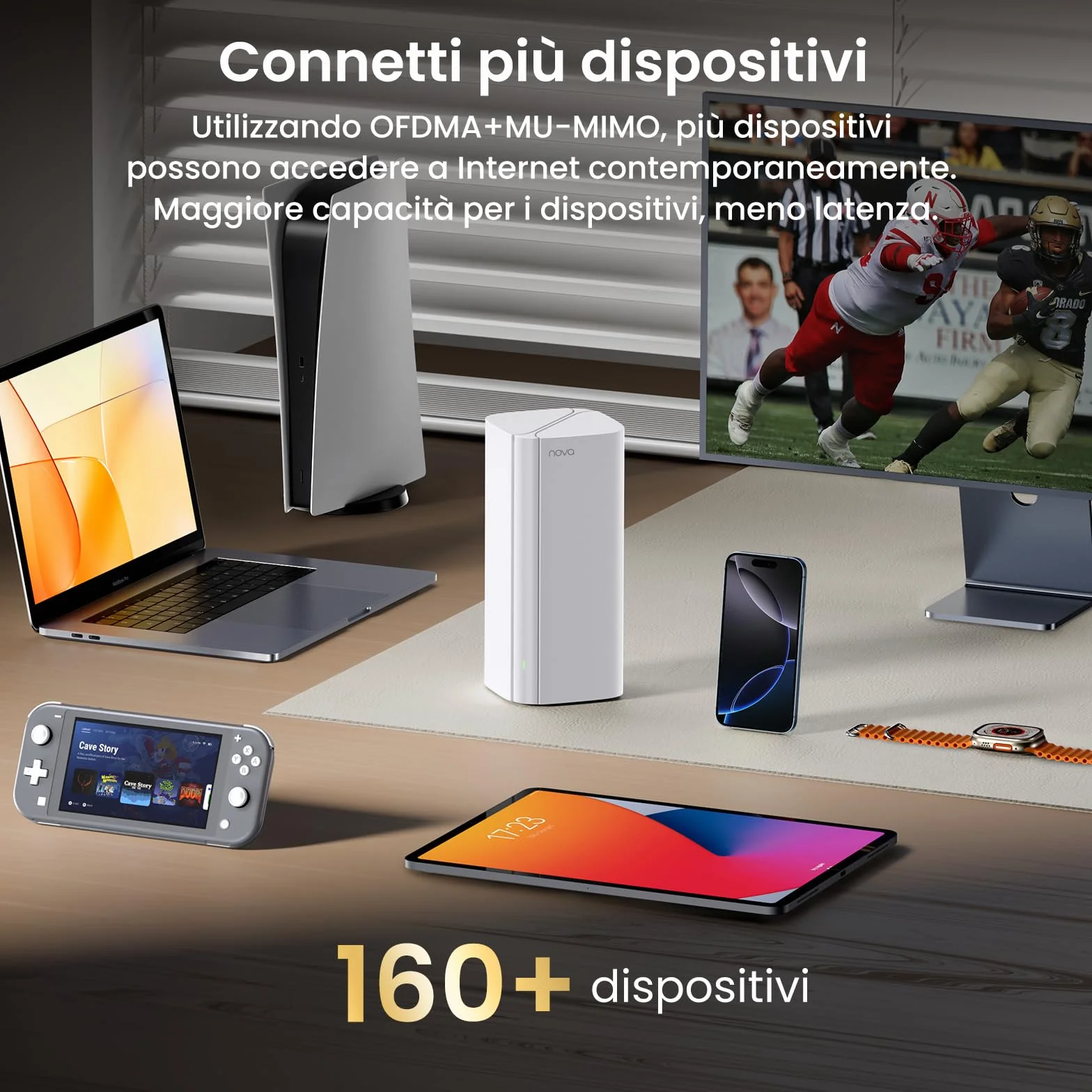 Tenda Nova MX12-3 AX3000 Mesh Wi-Fi 6 System, ampia copertura Wi-Fi fino a 4-6 camere da letto, 1.7 GHz Quad-Core CPU, porte LAN Gigabit, 3-Pack