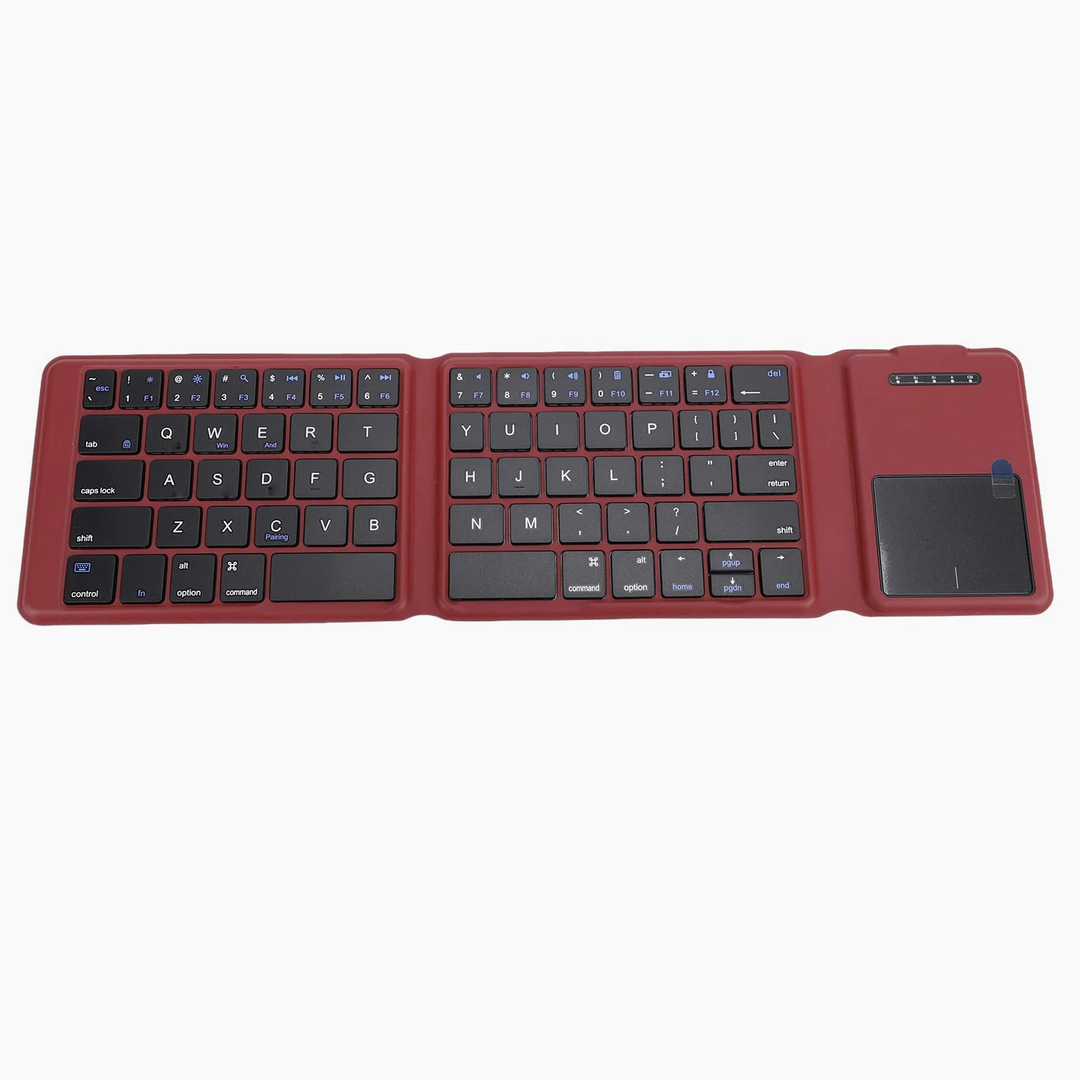 Jectse Tastiera Bluetooth Ultra Sottile, Tastiera Wireless Ripiegabile con Touchpad e di 3 Dispositivi, per Telefono, Tablet, Laptop