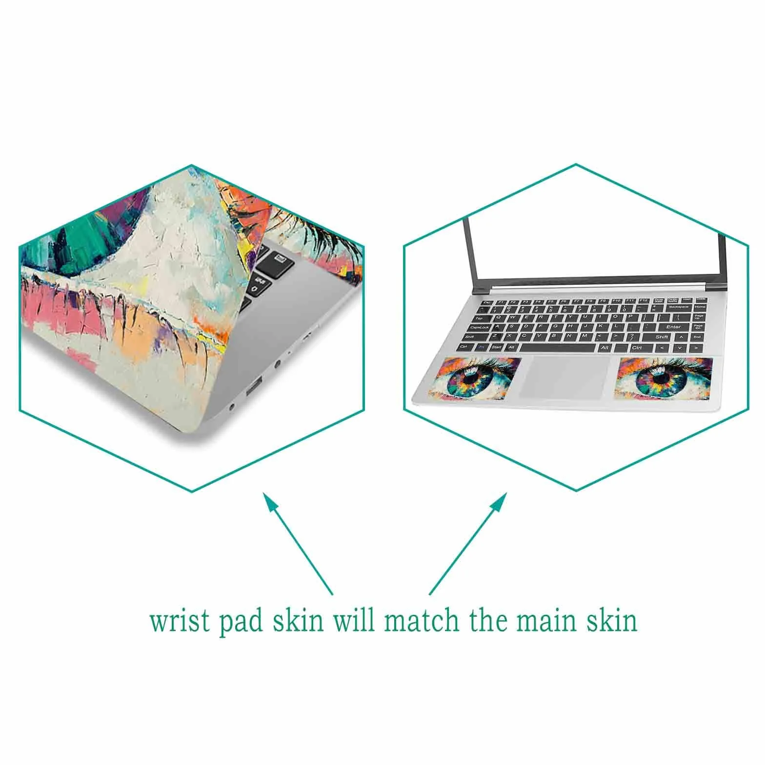 Adesivo per computer portatile, adesivo universale in vinile per notebook da 11,6", 12", 13", 13,3", 14", 15", 15,4", 15,4", 15,6", 15,6", copertura adesiva universale in vinile per notebook e netbook