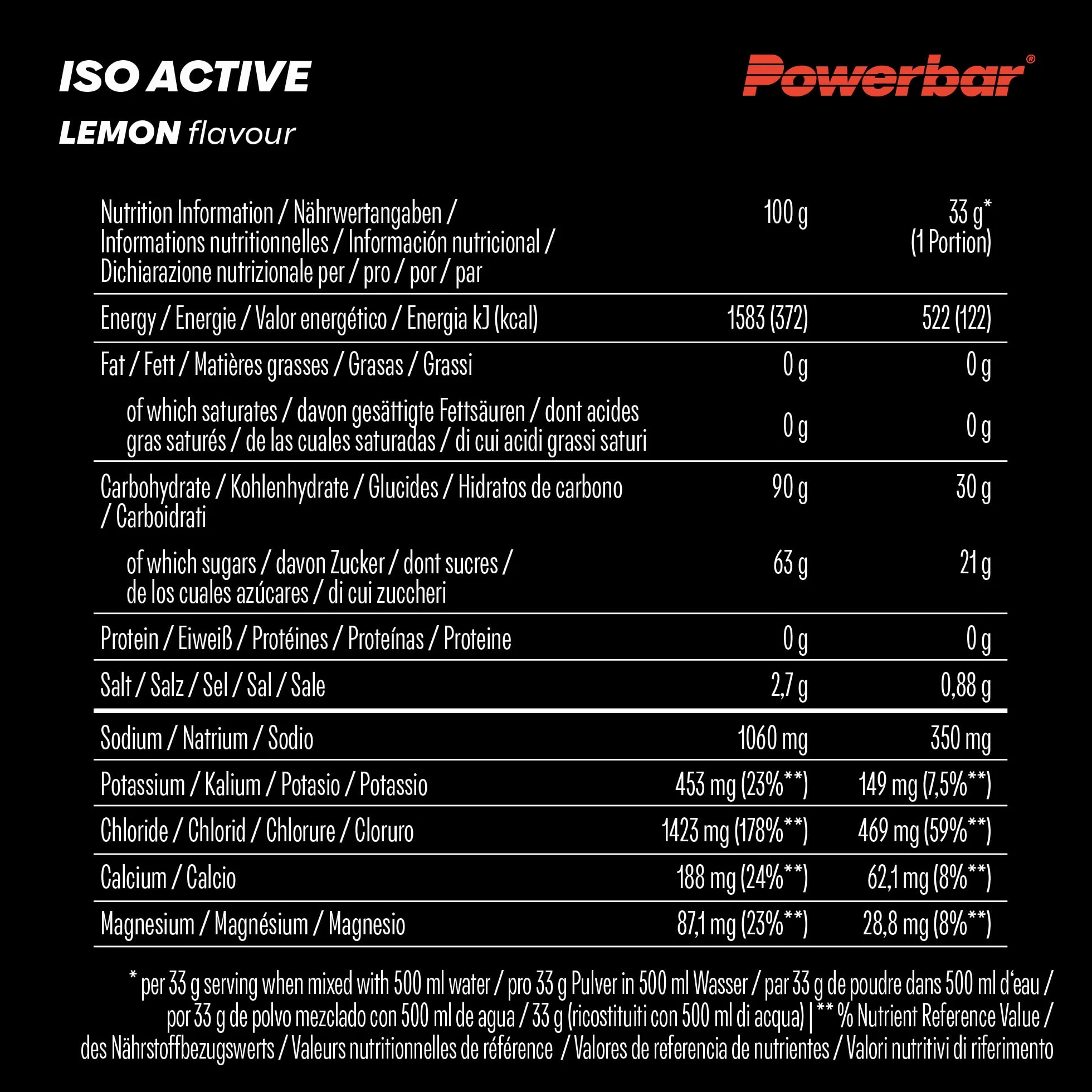 Powerbar Isoactive Lemon 1320g Bevanda Sportiva Isotonica 5 Elettroliti C2MAX