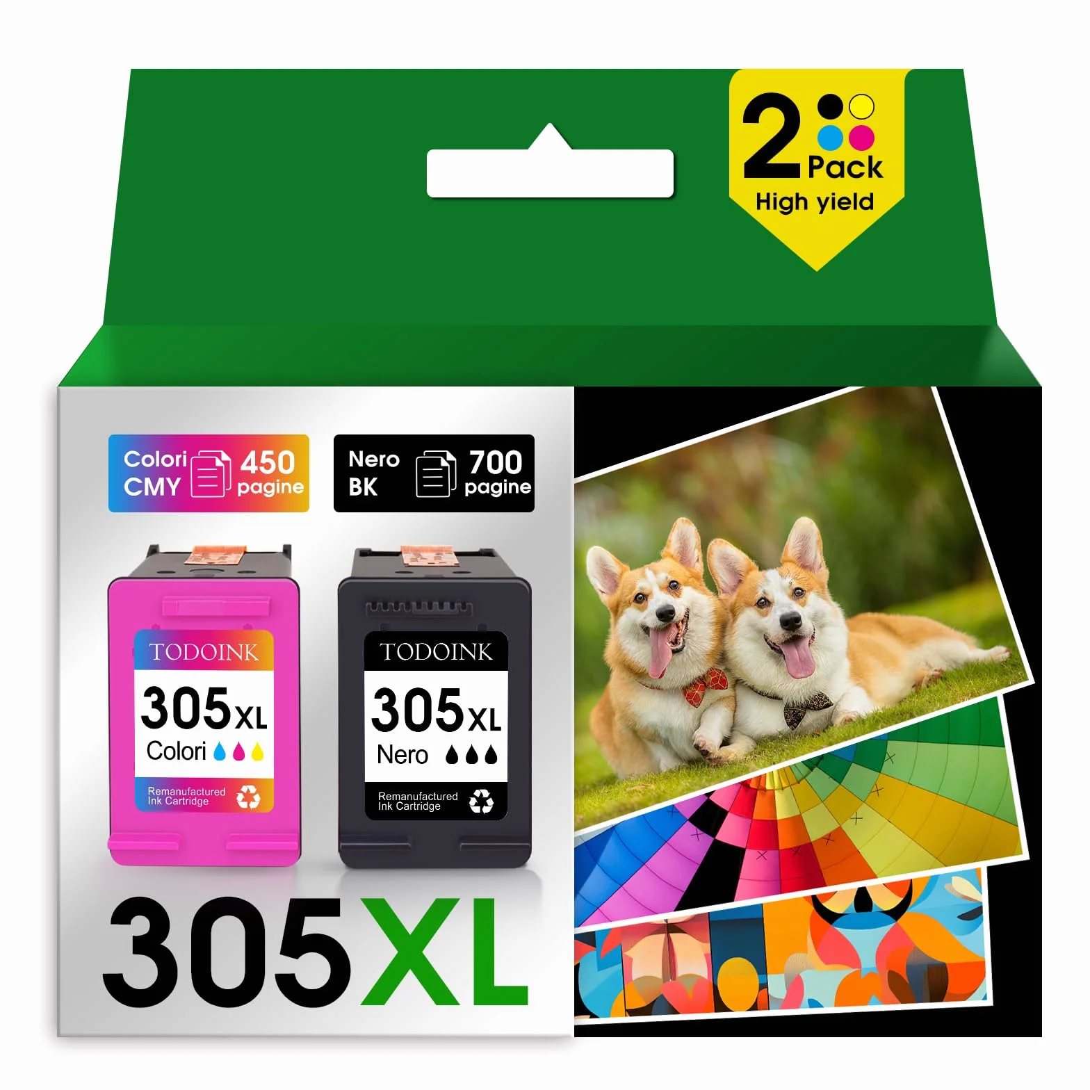 Cartucce HP 305 Compatibili Nero e Colore per HP DeskJet 2820e 2720e 2720 2710e 2710 DeskJet Plus 4130 4120 4110 Envy 6020e 6022 6022e 6030 6030e Envy Plus 6430e