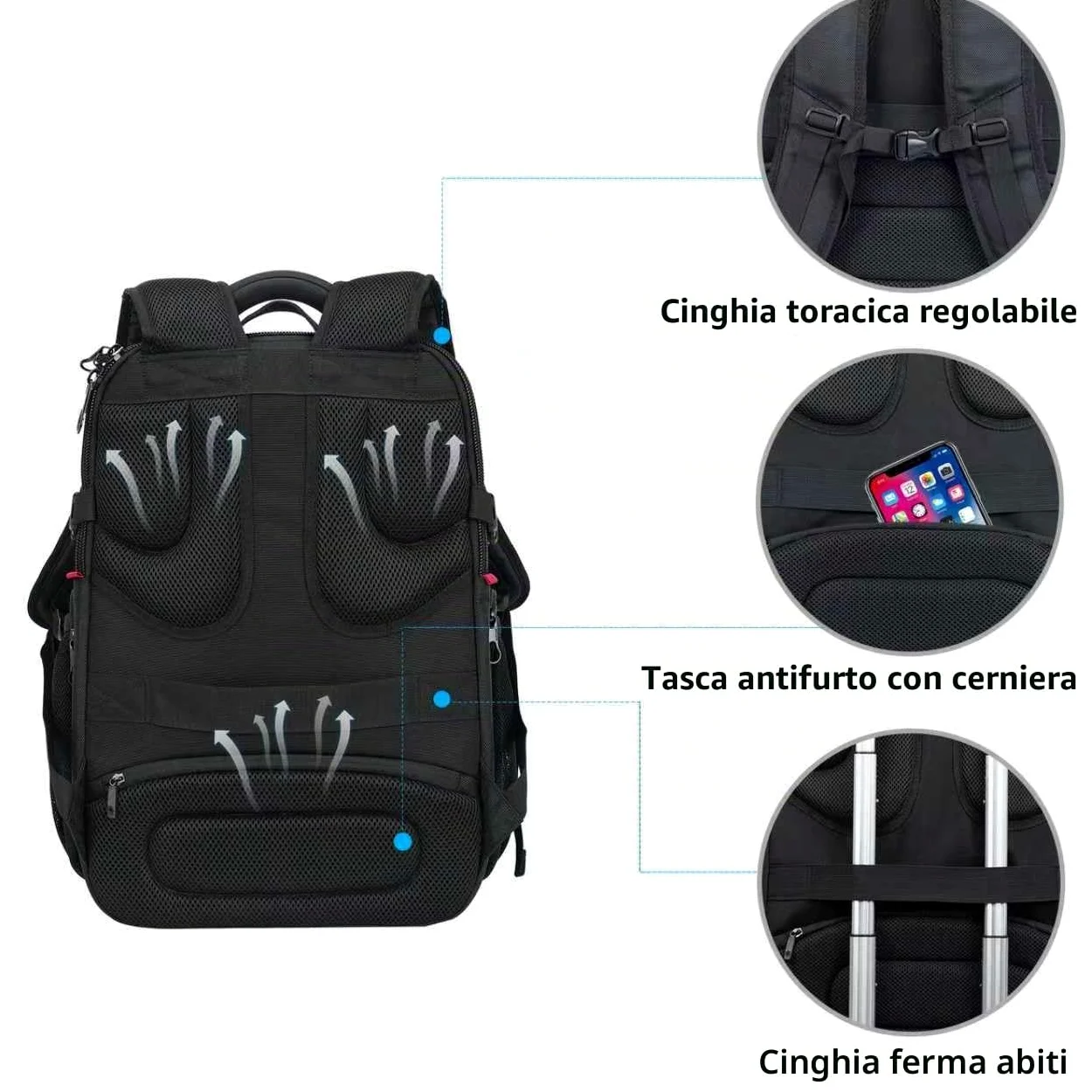 KROSER Zaino da viaggio per laptop