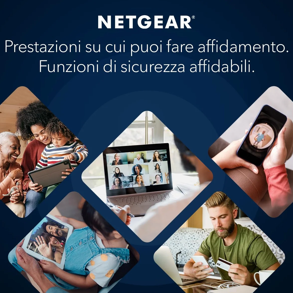 Sistema NETGEAR Orbi Tri-Band WiFi 6 Rete Mesh (RBK762S) - router + 1 extender satellitare, funzioni di sicurezza, fino a 5,4 Gbps, copre fino a 350 mq, 75 dispositivi, protezione Armor gratuita