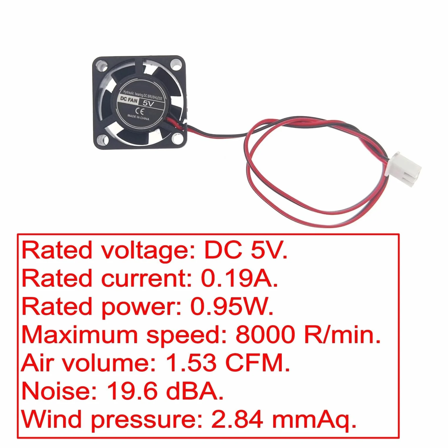 JZK 5 mini ventole da 25 mm, 2 poli, 5 V, con cavi, 2510, 25 x 10 mm, cuscinetto idraulico in miniatura DC, senza spazzole per schede di sviluppo, schede grafiche e progetti fai da te