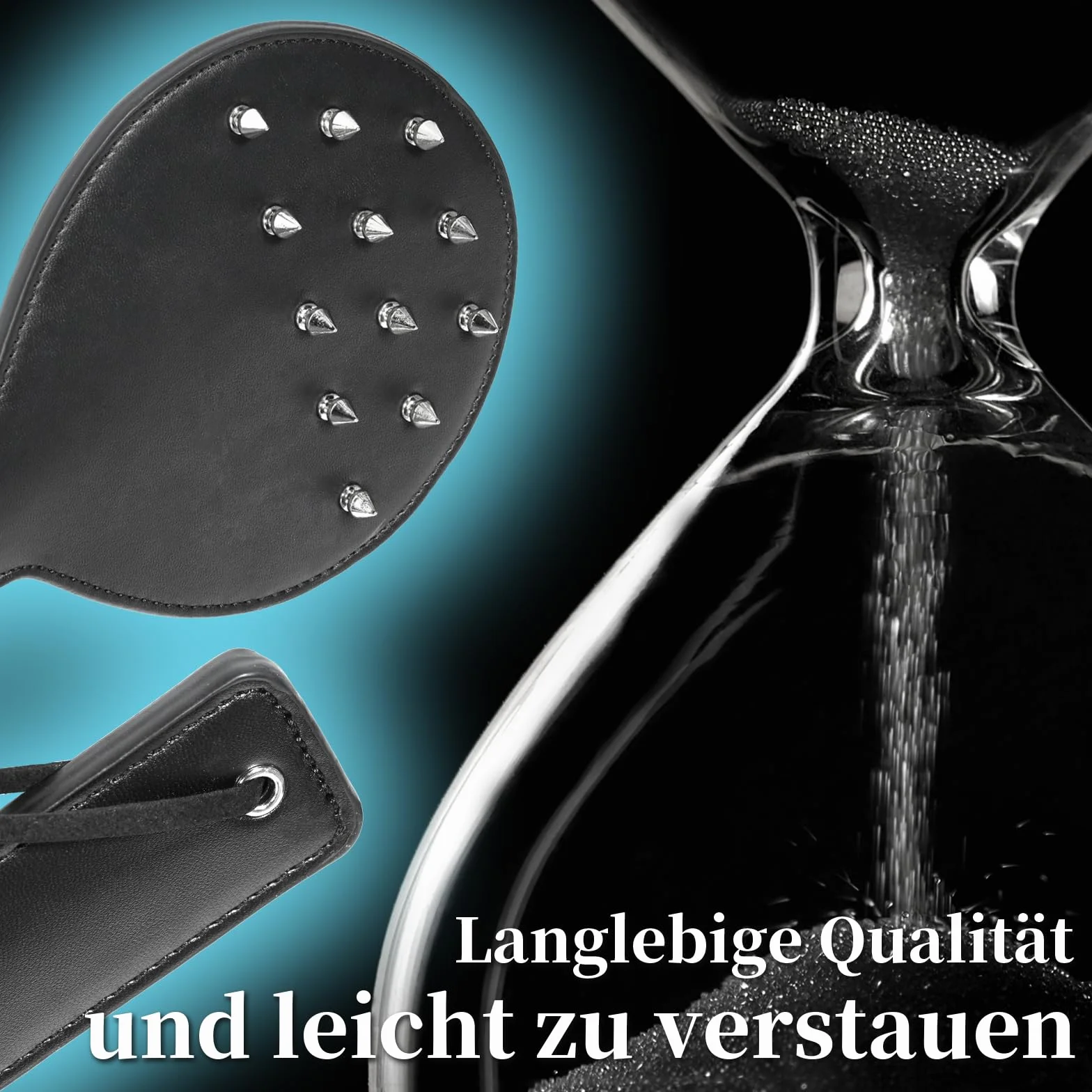 Frustino BDSM Pelle Borchie Paddle Flogger Giocattolo per Coppie