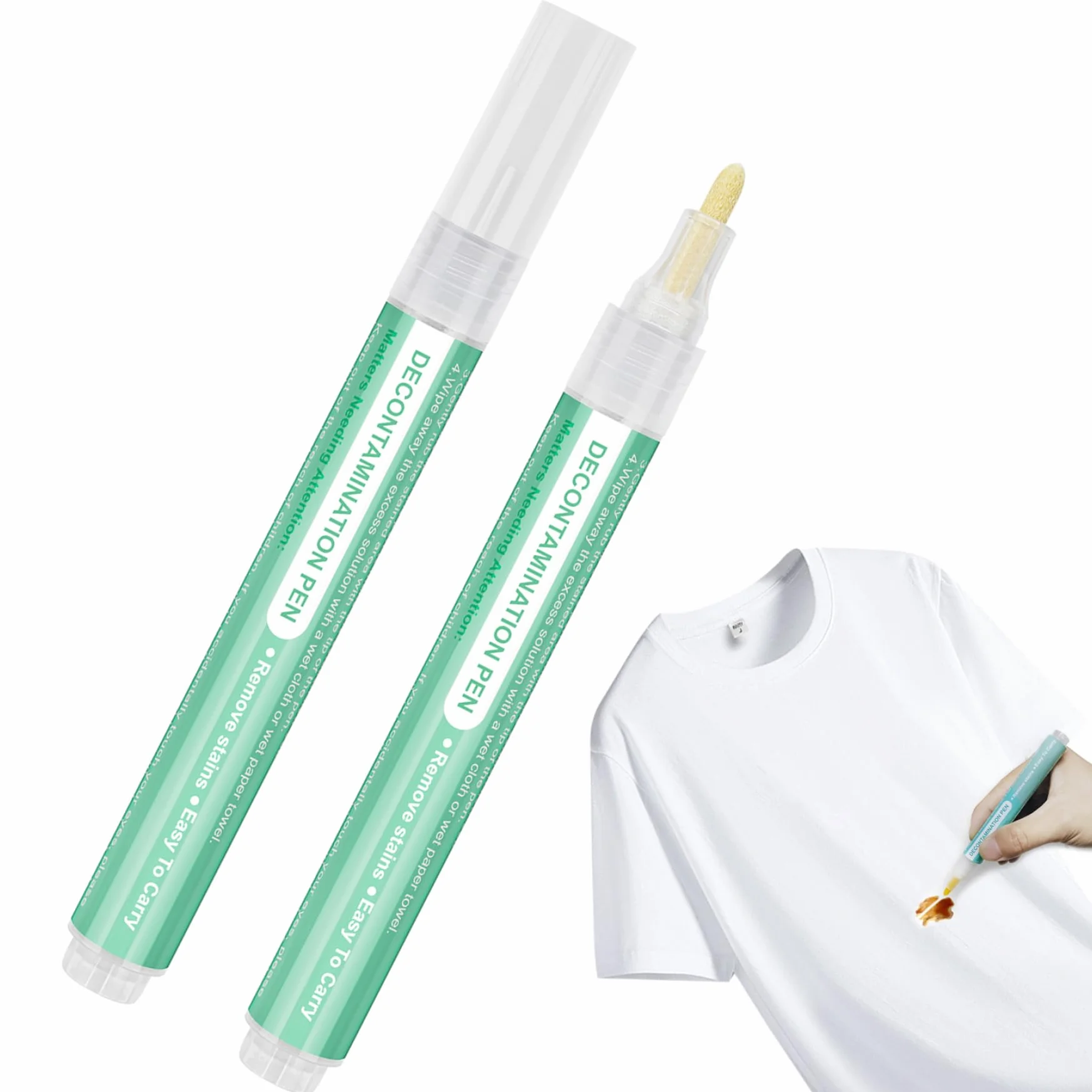 Penna Candeggina per Indumenti 5ml Rimozione Macchia Senza Lavaggio Portatile