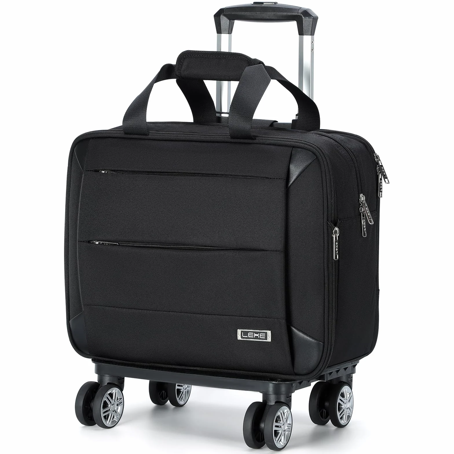 Borsa per Laptop con 4 Ruote Trolley Porta PC Notebook 15,6 Impermeabile Viaggio Nero