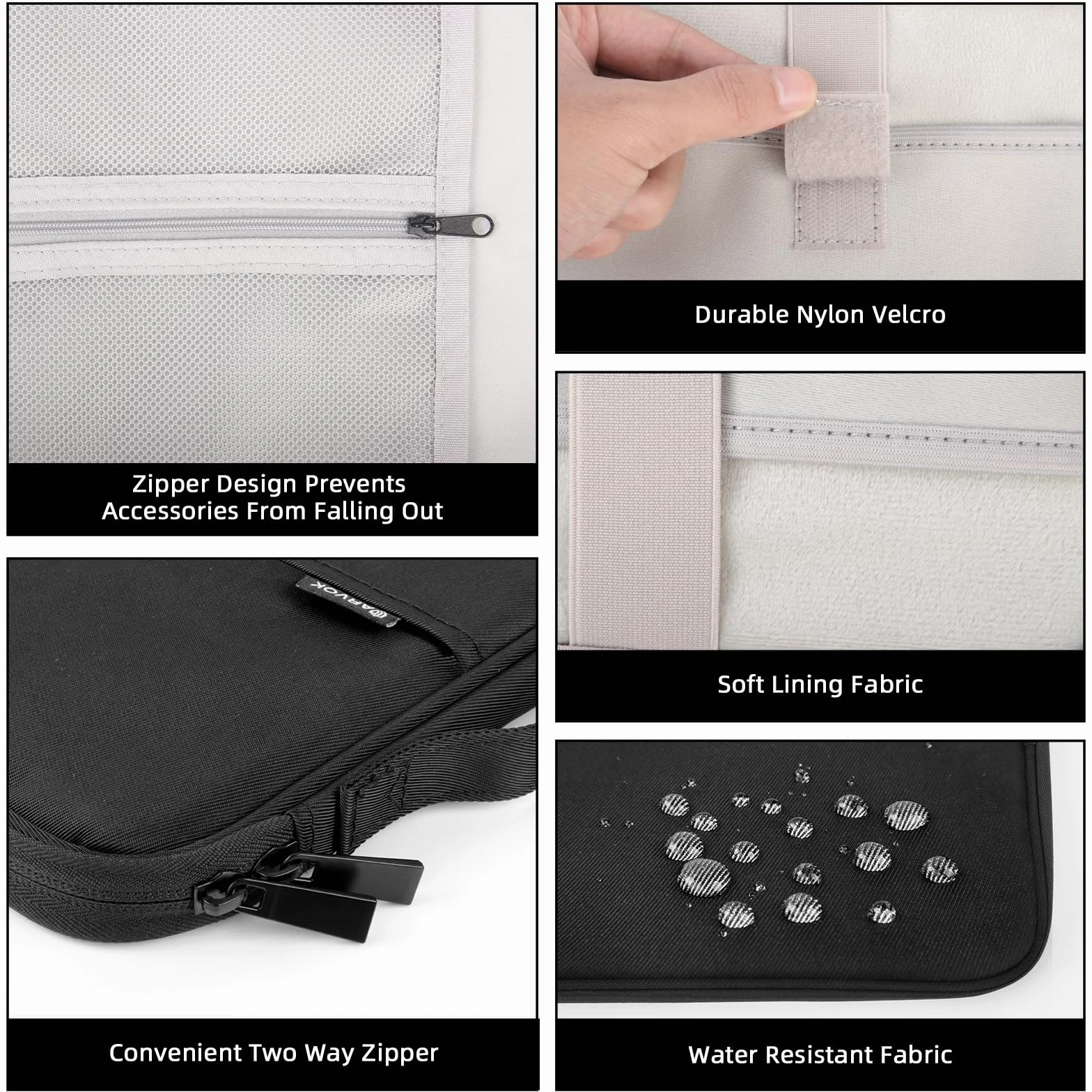 ARVOK 9-11 Pollici Custodia per Tablet per il Nuovo iPad Pro M4/iPad Air M2 2024 da 11", iPad 10.9" (10th Gen), iPad Pro 11" 4/3/2, iPad Air 5/4/3 10.9"/10.5", Borsa Tablet Resistente All'acqua
