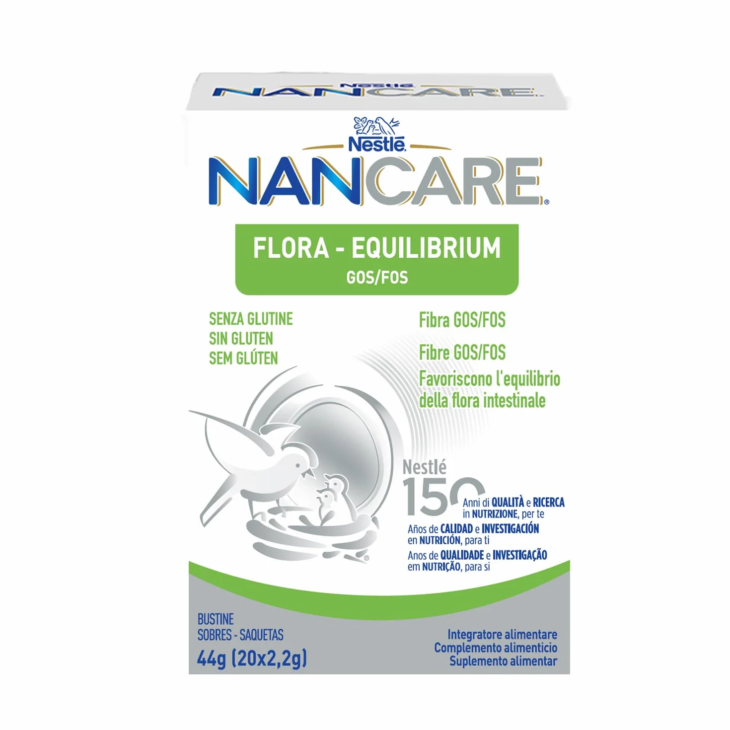 NESTLÉ NANCARE FLORA-EQUILIBRIUM Integratore Alimentare pediatrico 20 bustine 2,2g 44g