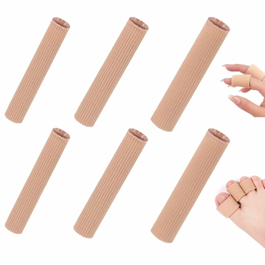 Proteggi Dita Piedi in Silicone Tagliabile 6 Pezzi, Copri Dita per Prevenire Vesciche e Calli