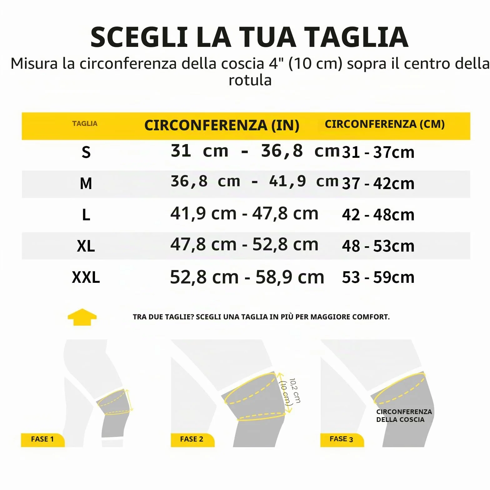 CAMBIVO Ginocchiera Ortopedica Compressiva con Gel per Rotula, Supporto Artrosi Ginocchio, Tutore per Corsa e Palestra