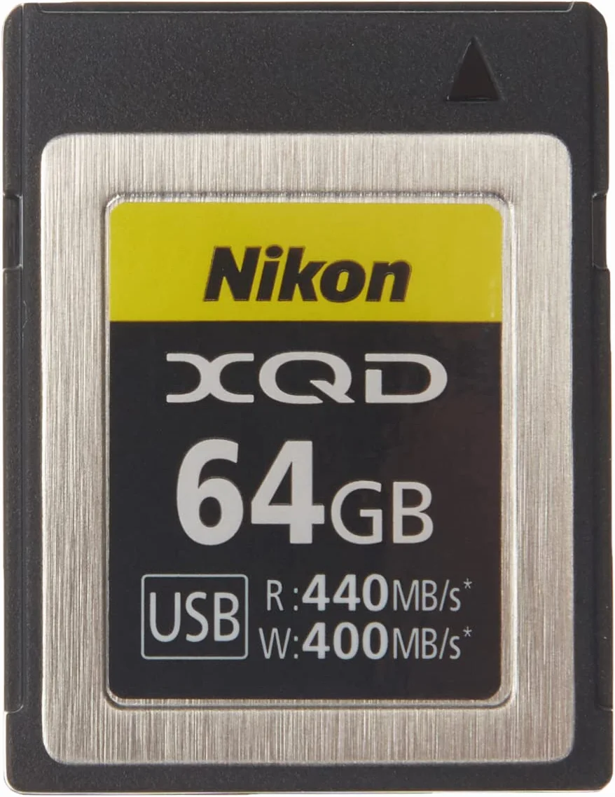 Nikon XQD - Scheda di memoria professionale da 64 GB (fino a 440 MB/s in lettura e fino a 400 MB/s in scrittura), compatibile ibrida Z 6II, Z 6, Z 7II, Z7, Reflex D6, D5, D850, D500
