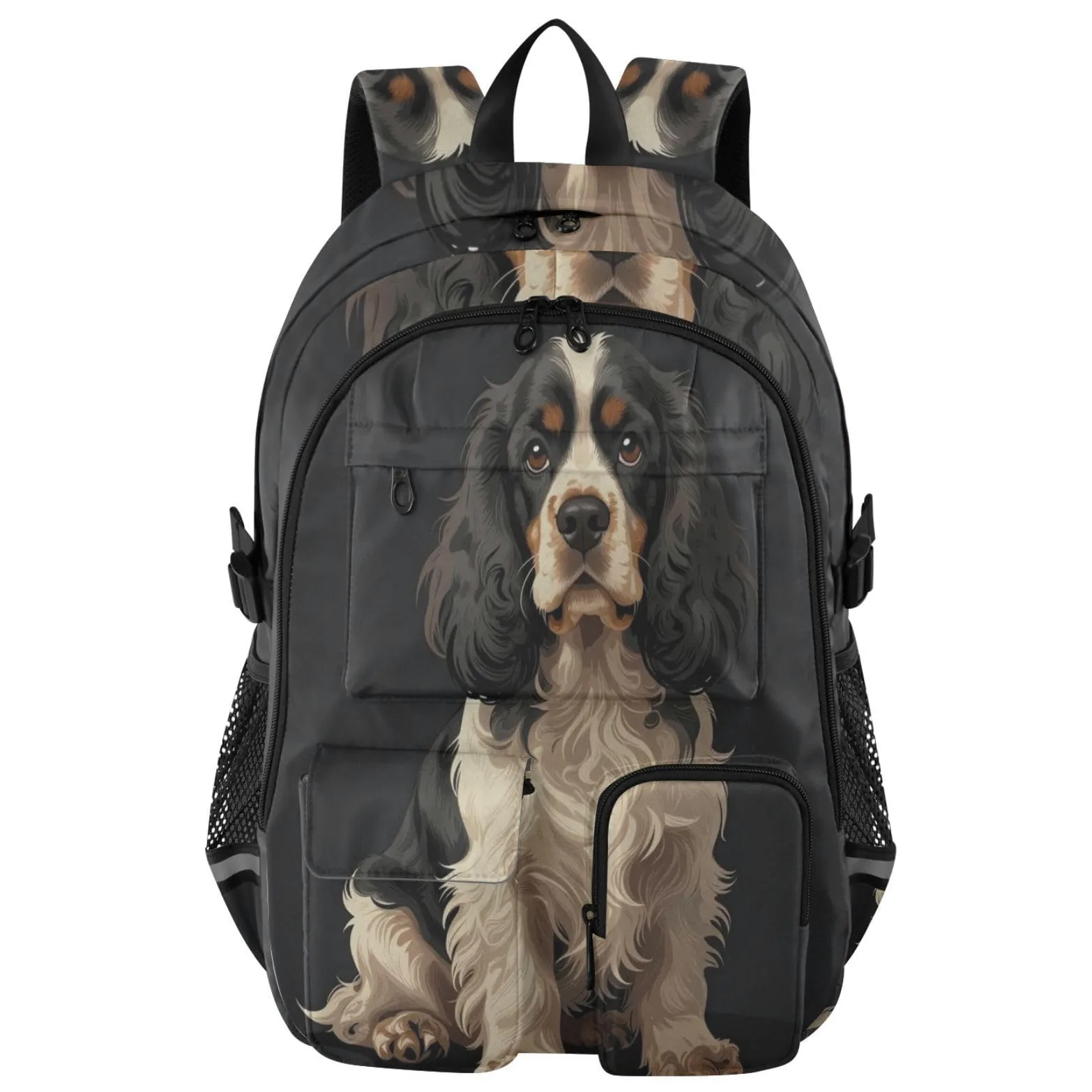 Zaini per computer portatile, borsa da lavoro universitaria con cane, 44,5 cm