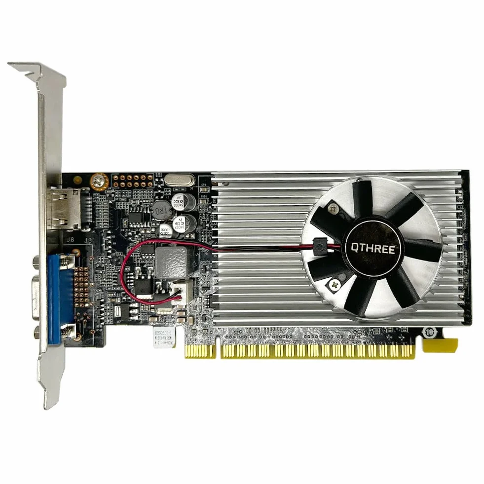 QTHREE Geforce GT 210 1G D3 64-bit Scheda Video, 1x HDMI, 1x VGA, Low Profile Scheda grafica, PCI Express x16, DirectX 11
