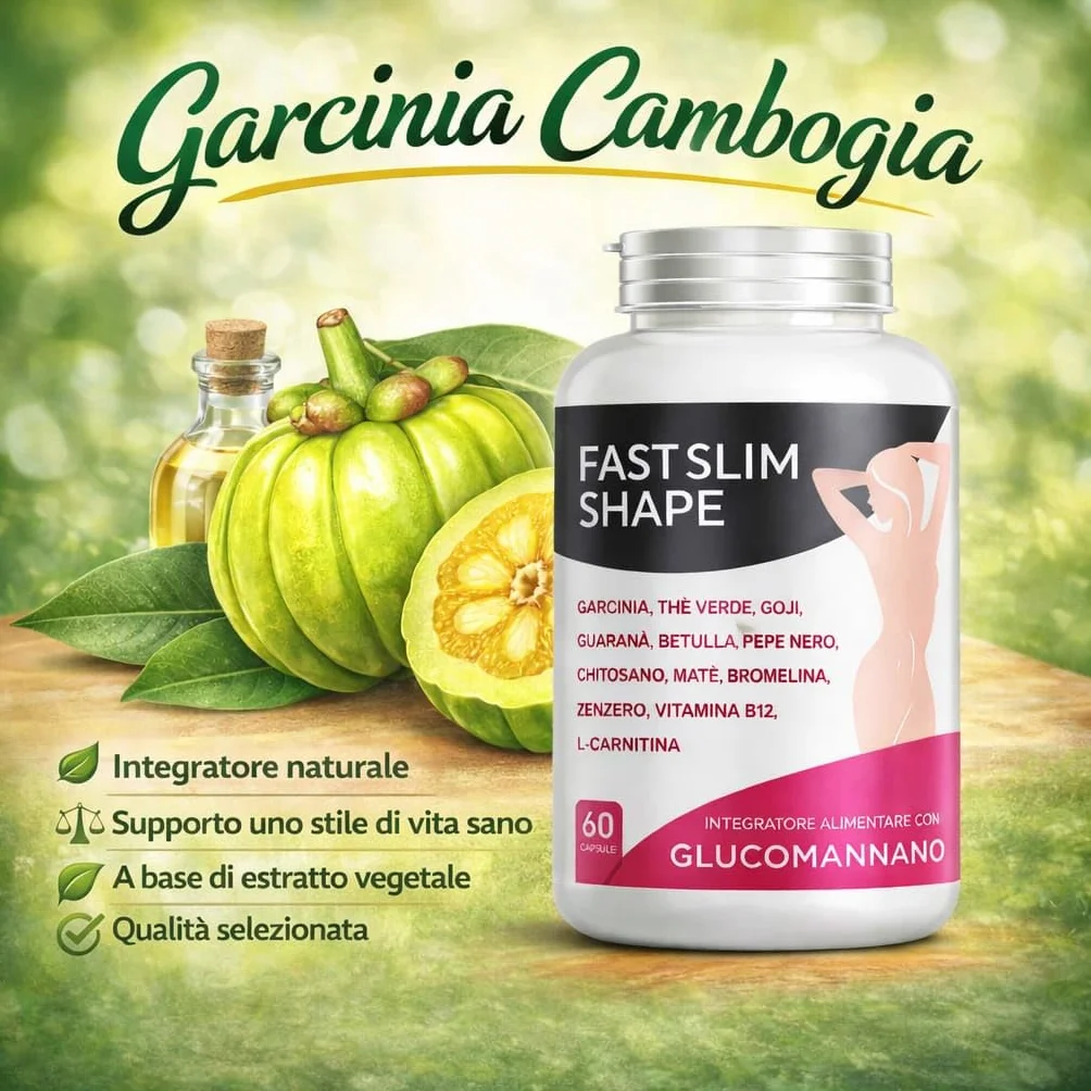 Glucomannano Integratore Controllo Peso con L-Carnitina e Garcinia Cambogia – 60 Capsule