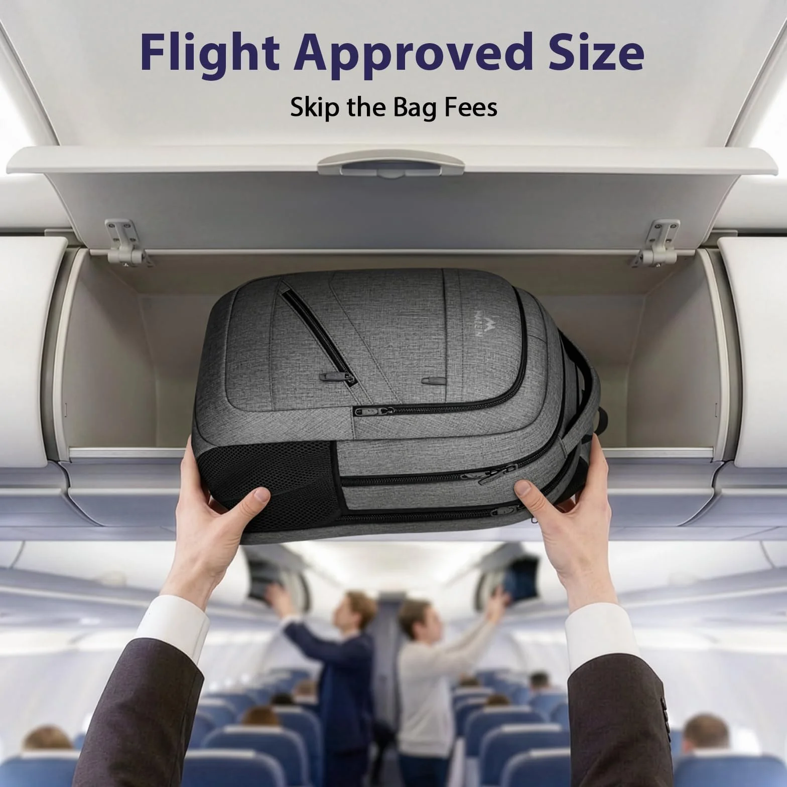 MATEIN Zaino Porta PC 17 Pollici Antifurto, Zaino Lavoro Università Uomo Donna Alta Capacità con Scomparti Multipli, Compatibile TSA per Ufficio, Scuola e Viaggi, Grigio