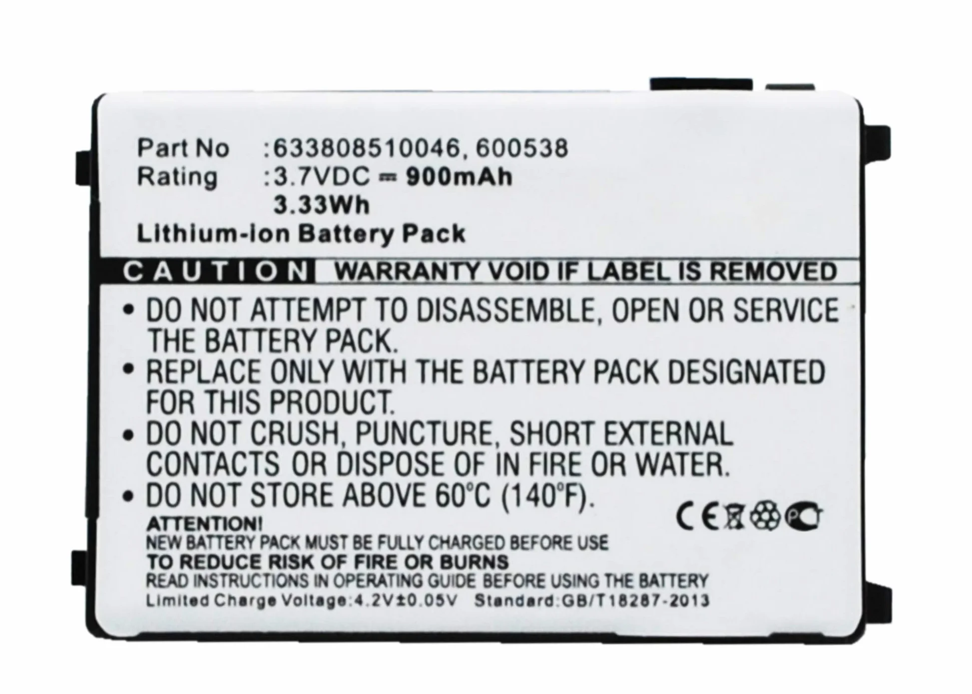 CELLONIC Batteria per Scanner codici a barra 900mAh 3.7V Compatibile Unitech HT630 PT630 HT650 Wasp 600538