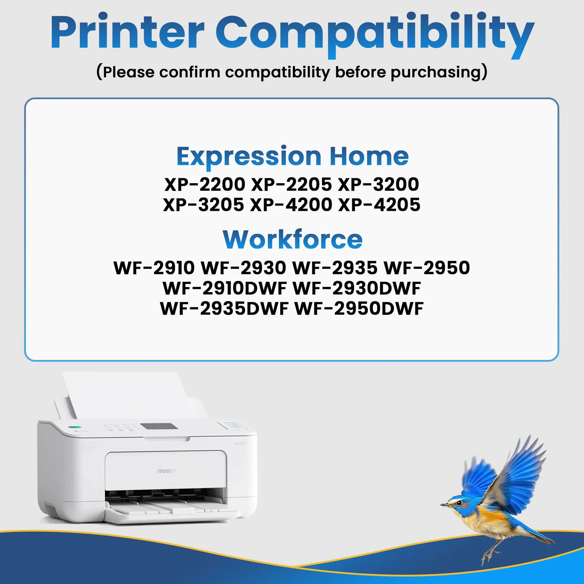 Cartucce d'inchiostro Compatibili per Epson XP 2200 WF 2930 Cartucce per Expression Home XP-4200 XP-4205 XP-2205 XP-3205 Workforce WF-2910 WF-2930 WF-2950 (6 Nero, 3 Ciano, 3 Magenta, 3 Giallo)