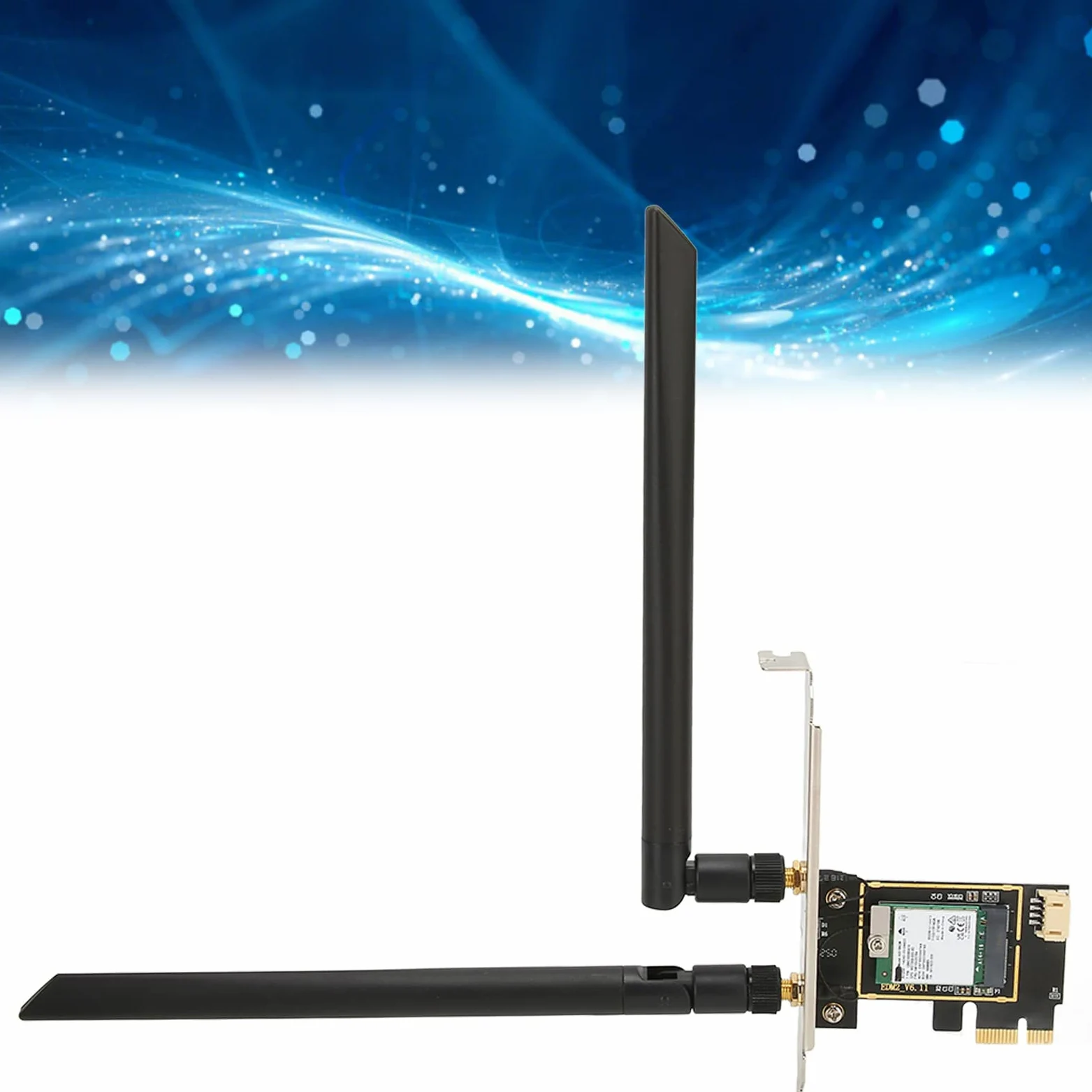 Bewinner Scheda di Rete WiFi AX210NGW, Bluetooth 5.2, 2.4GHz 5GHz 6GHz Schede di Rete Wireless per PC Desktop Adattatore WiFi PCIe