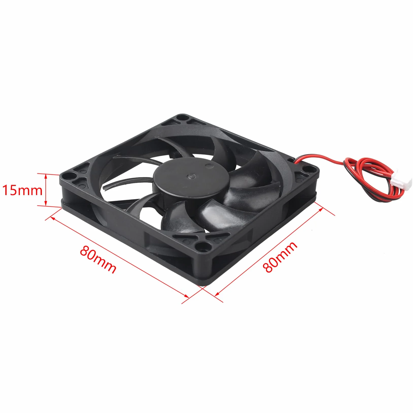 Mini ventola di raffreddamento silenziosa senza spazzole 80x80x15mm 8015 DC 24V 2 pin per stampante 3D PC CPU