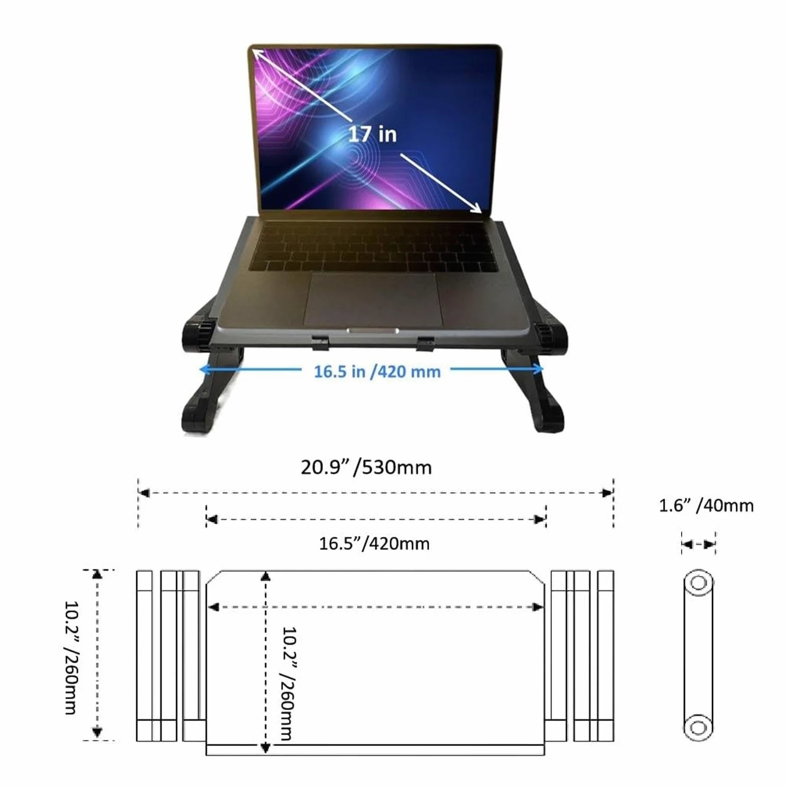 Scrivania da letto per laptop e scrittura, supporto per laptop per letto - Scrivania pieghevole per laptop | Supporto per laptop con tappetino per mouse e clip antiscivolo per disegnare,