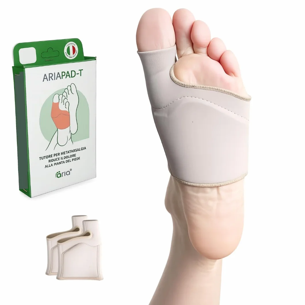 Tutore Podologico per Metatarsalgia AriaPad-T Cuscinetto Metatarsale Scarico Pressorio 2 Pezzi Small (35-40)