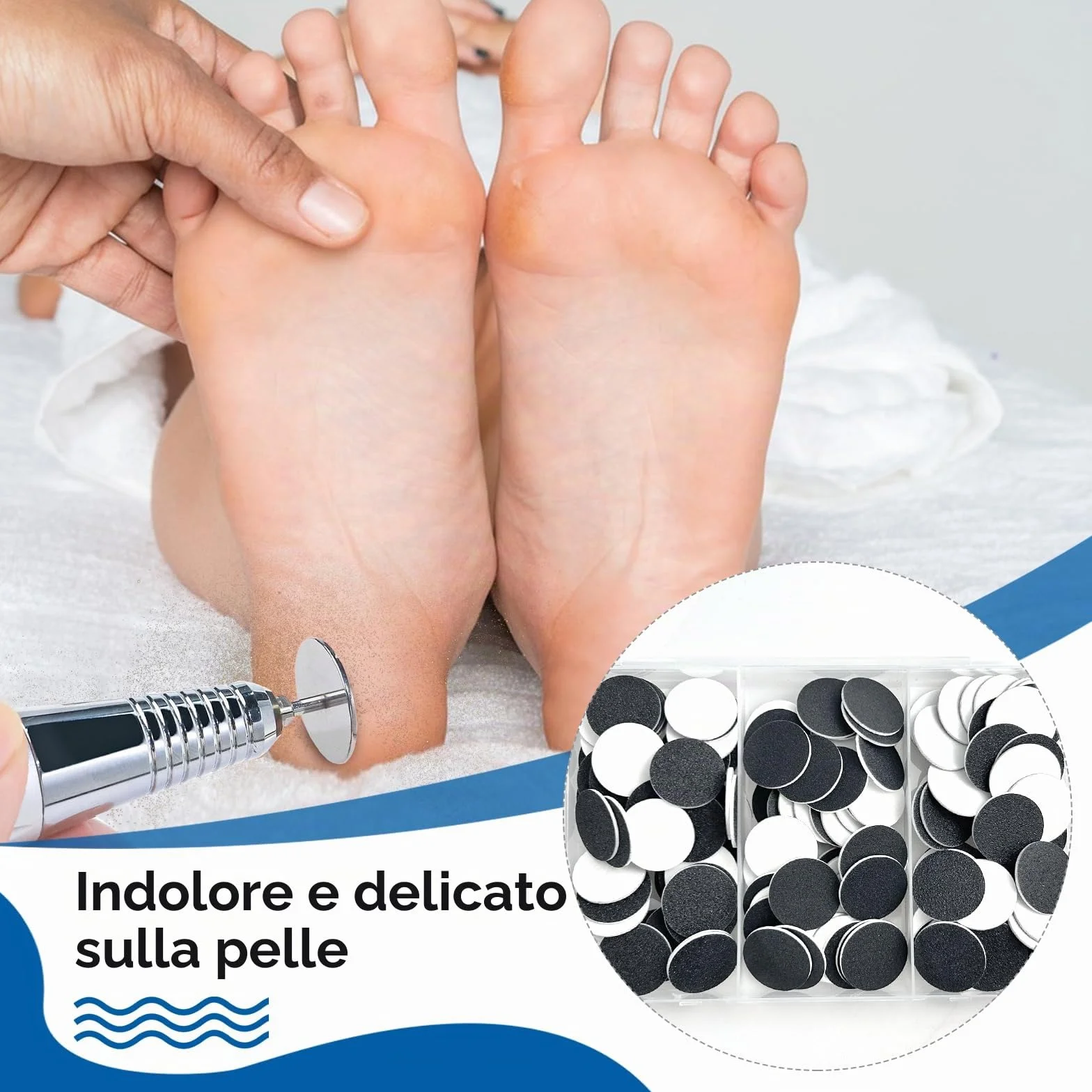 Piedi Grinder Carta Vetrata 150pz Disco di Levigatura Strumento Pedicure per Pelle Morta Tallone Screpolato