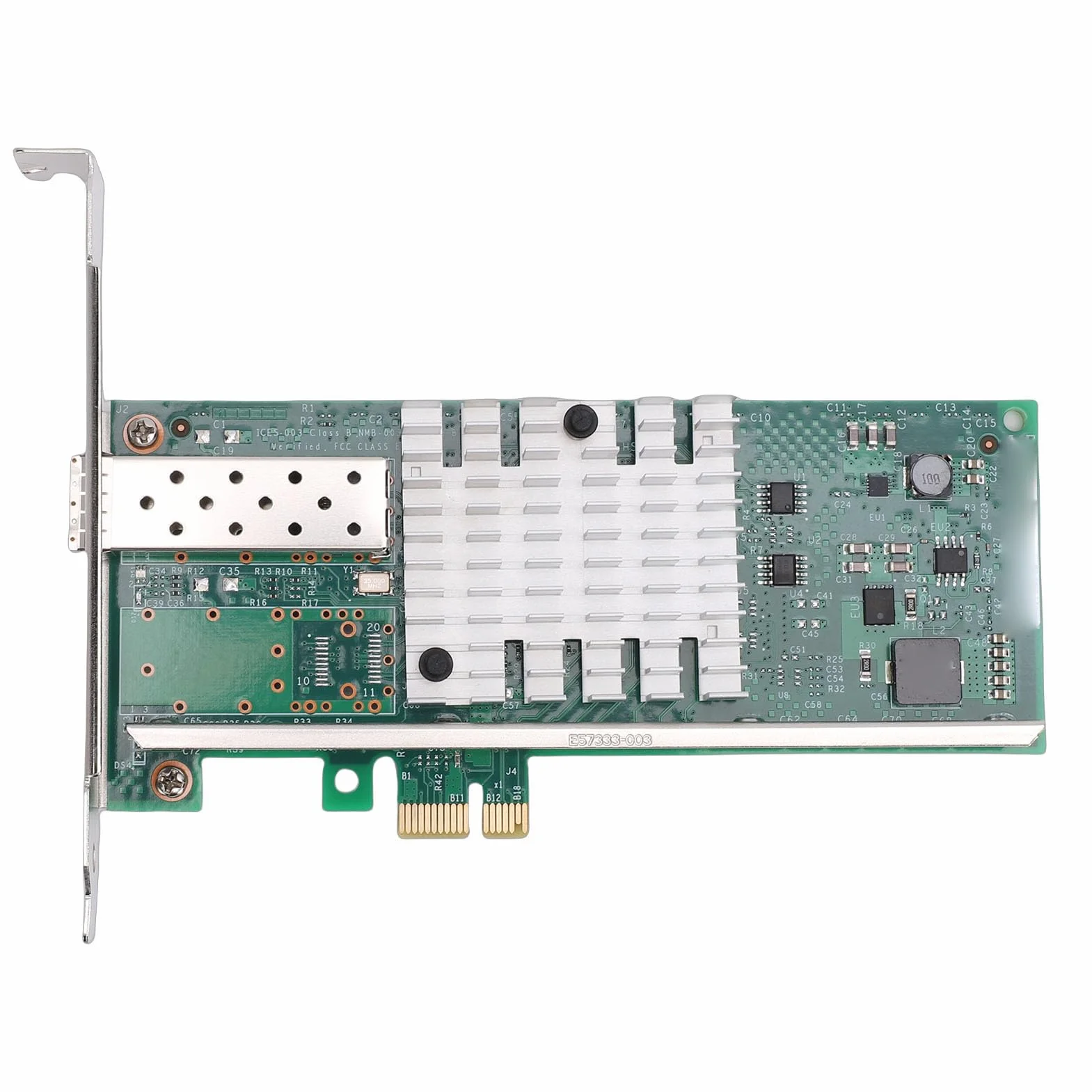 Topiky Scheda di Rete PCIE X1 da 10 Gb, Scheda di Rete Ethernet con Controller 82599EN, Adattatore LAN Ethernet per Server, NAS e PC Desktop, NIC in Fibra da PCIE a 10 GbE SFP