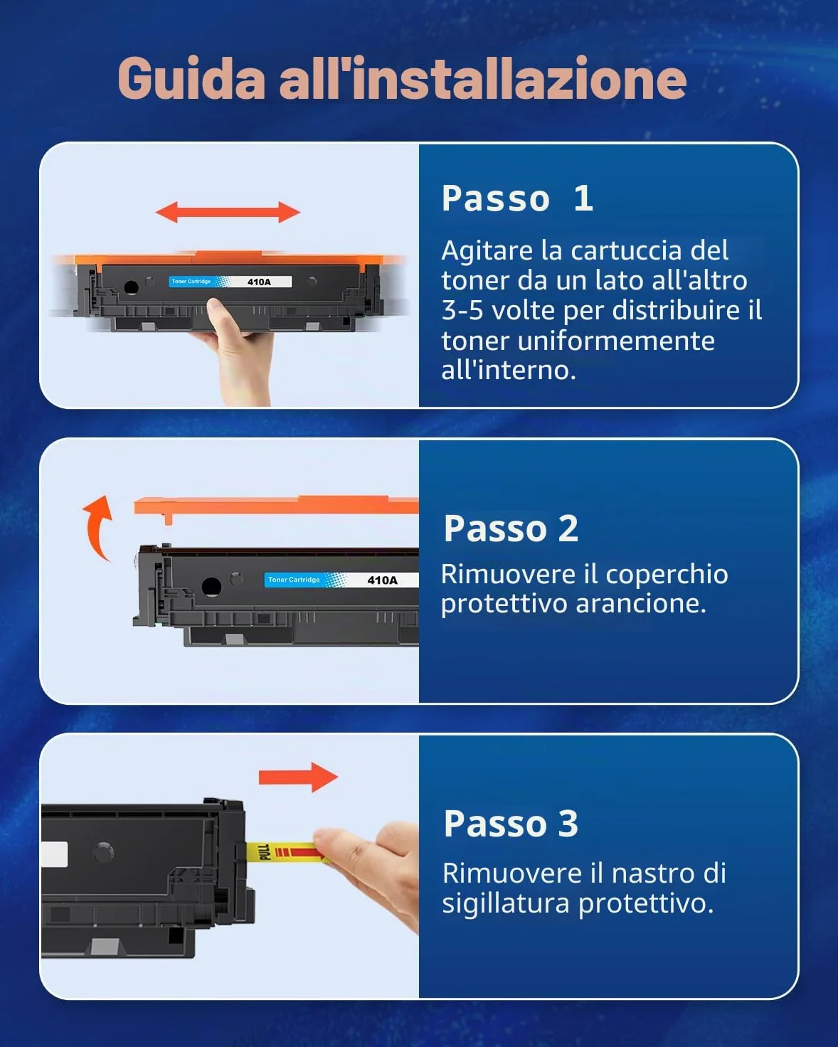 410A Cartuccia Toner Compatibile per HP 410A CF410A Toner 410X CF410X per HP Color LaserJet Pro MFP M477fdw M477fnw M477fdn M377dw M452nw M452dn M477 M452 ( 410A Nero Ciano Magenta Giallo, 4-Pack)